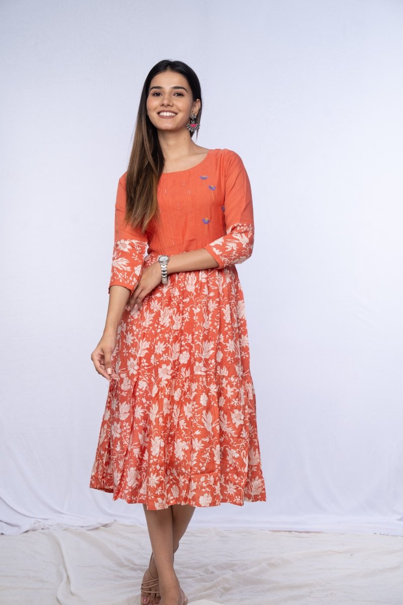 WOK Printed Aline Kurti - Payal