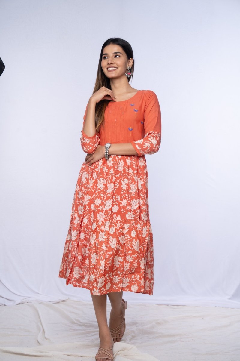WOK Printed Aline Kurti - Payal
