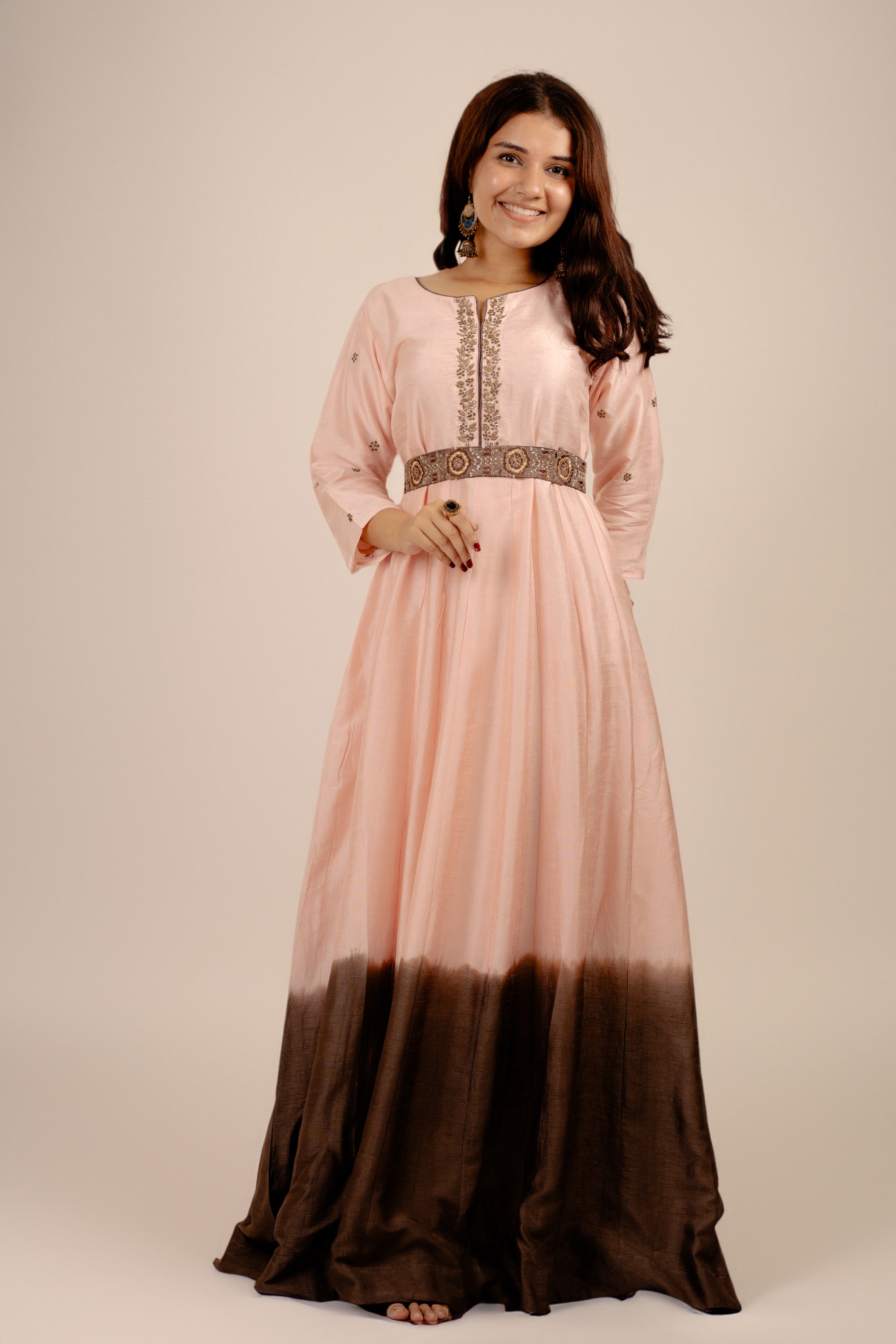 Elegant Pink One-Piece Dress