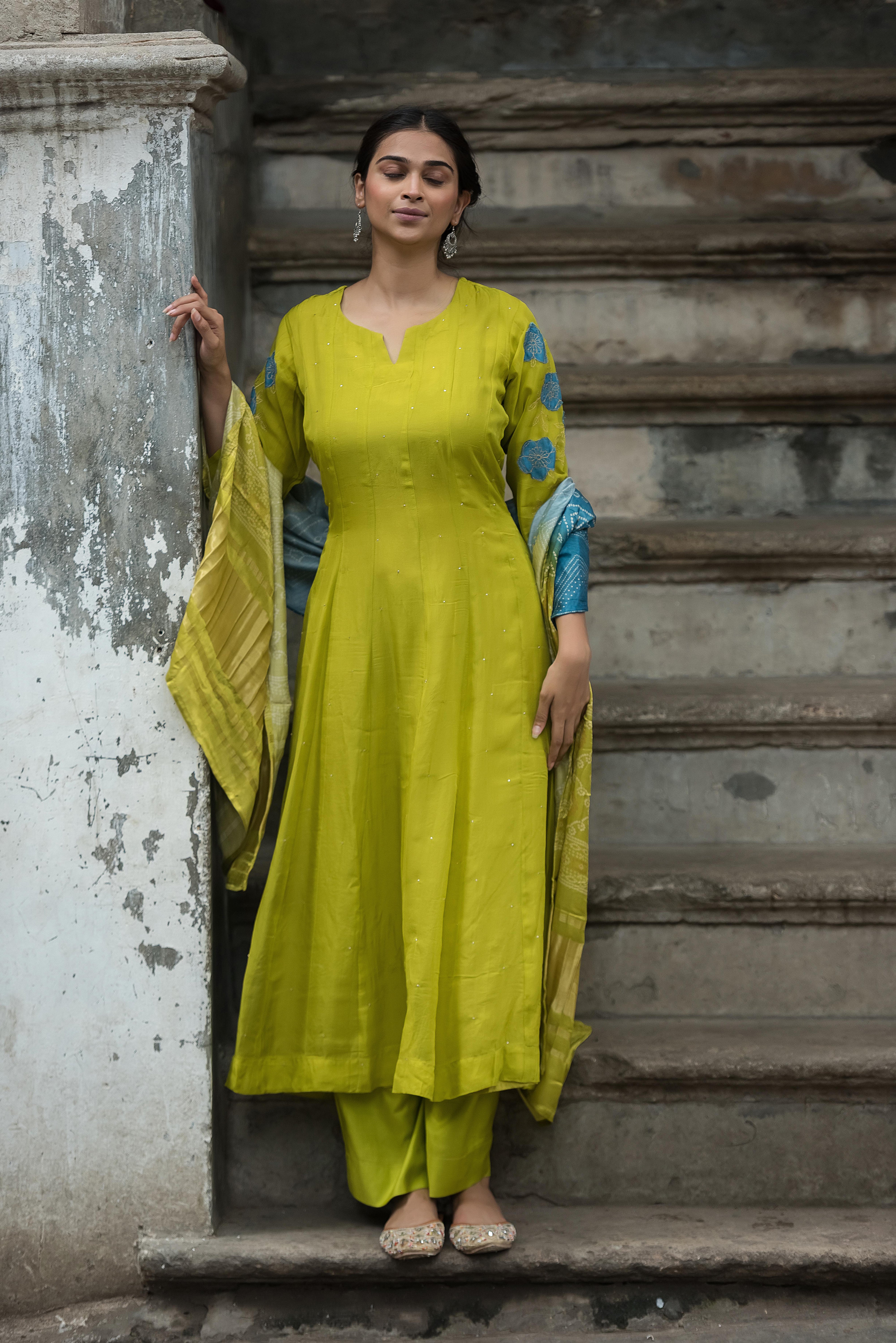 Green Anarkali Salwar Suit