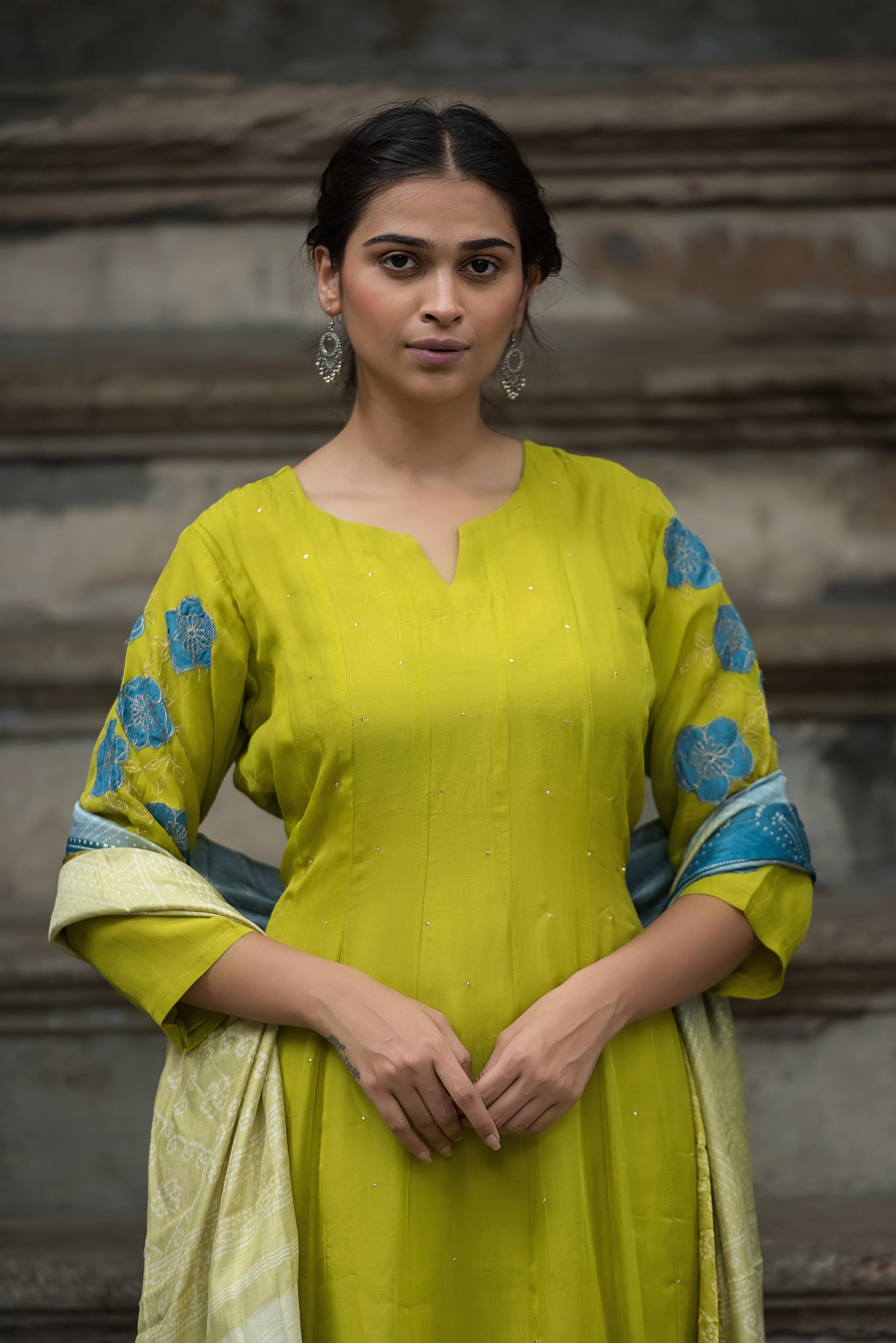 Green Anarkali Salwar Suit