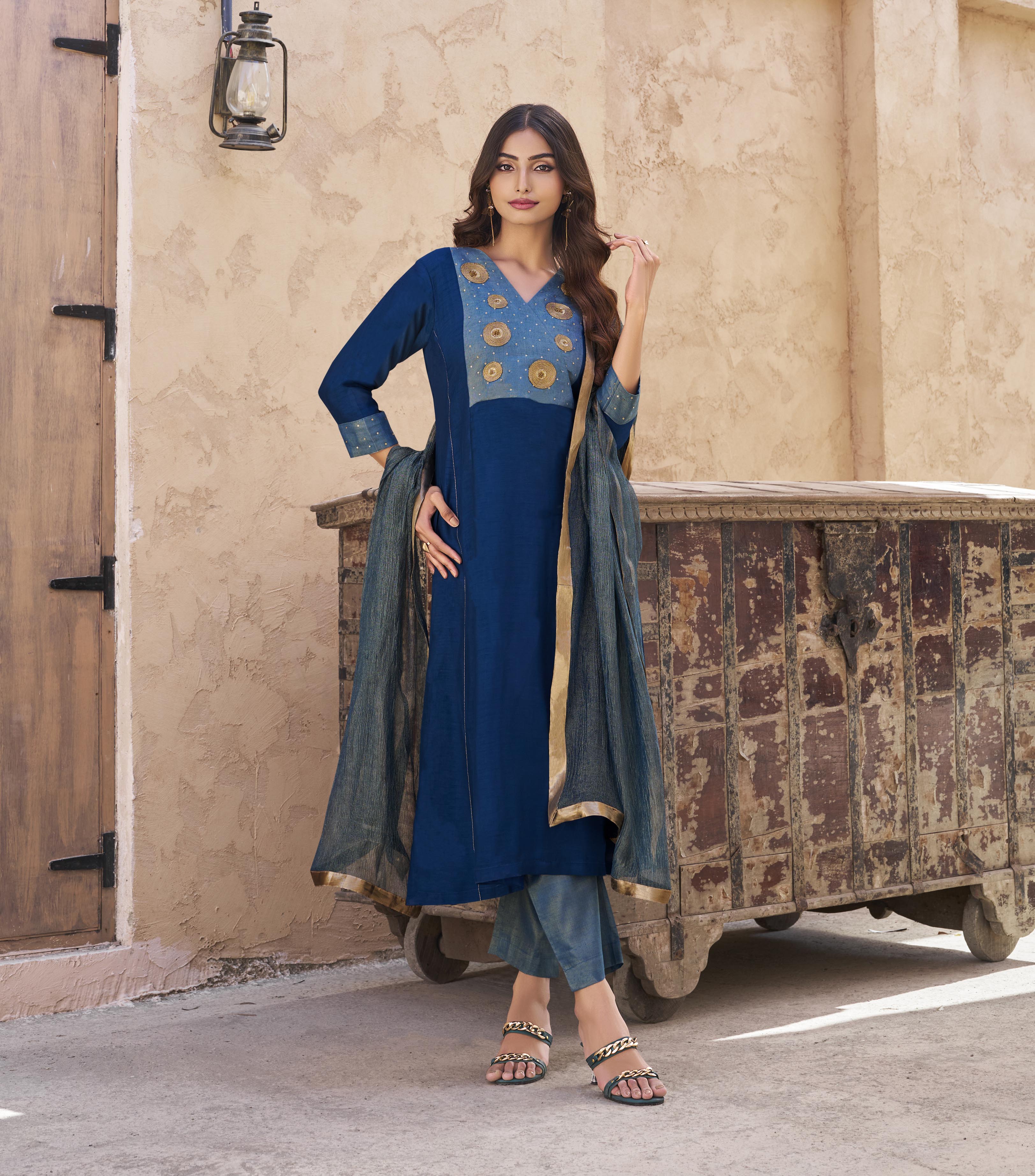 Peacock A-line Salwar Suit