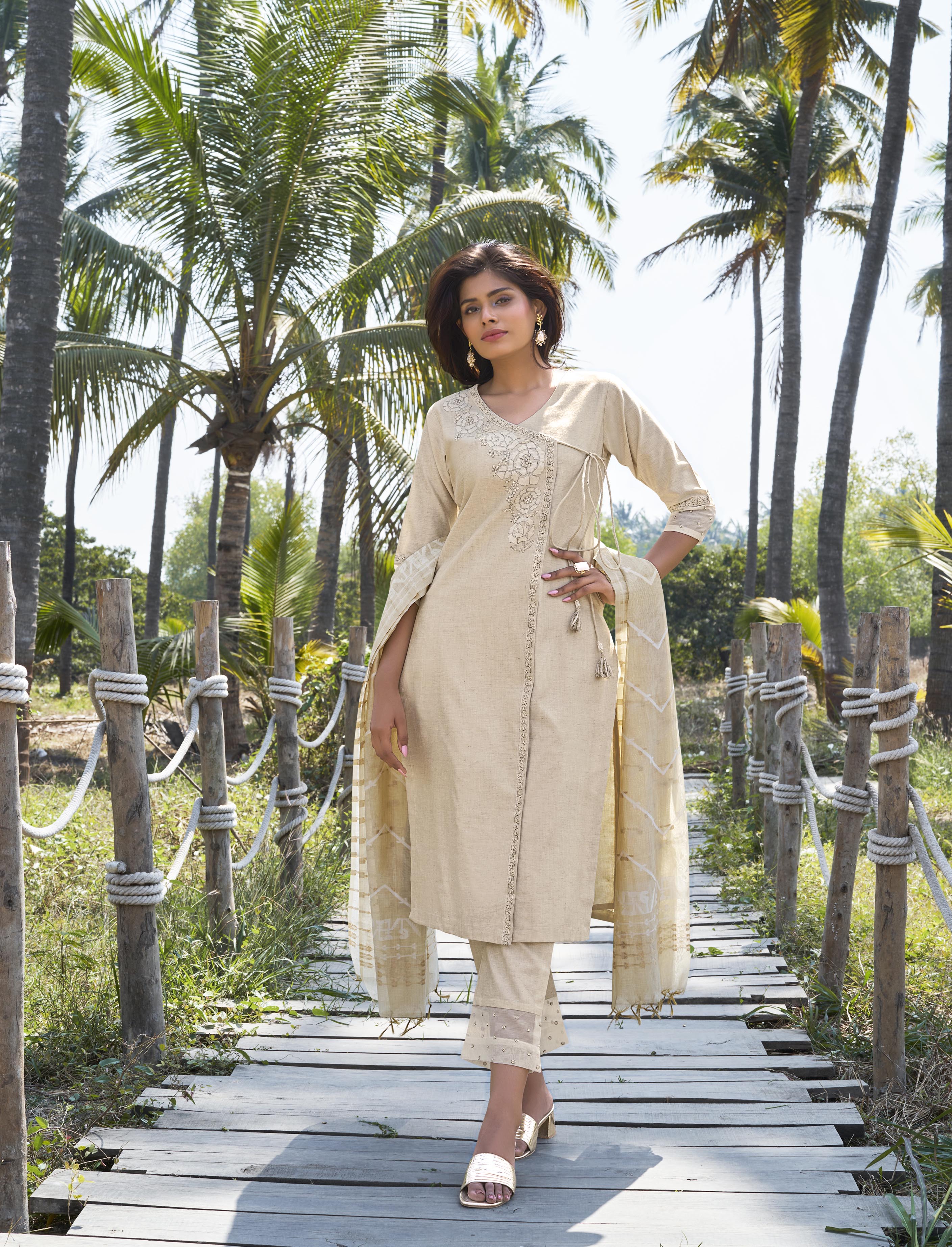 Elegant Biscuit-toned Straight Salwar Suit