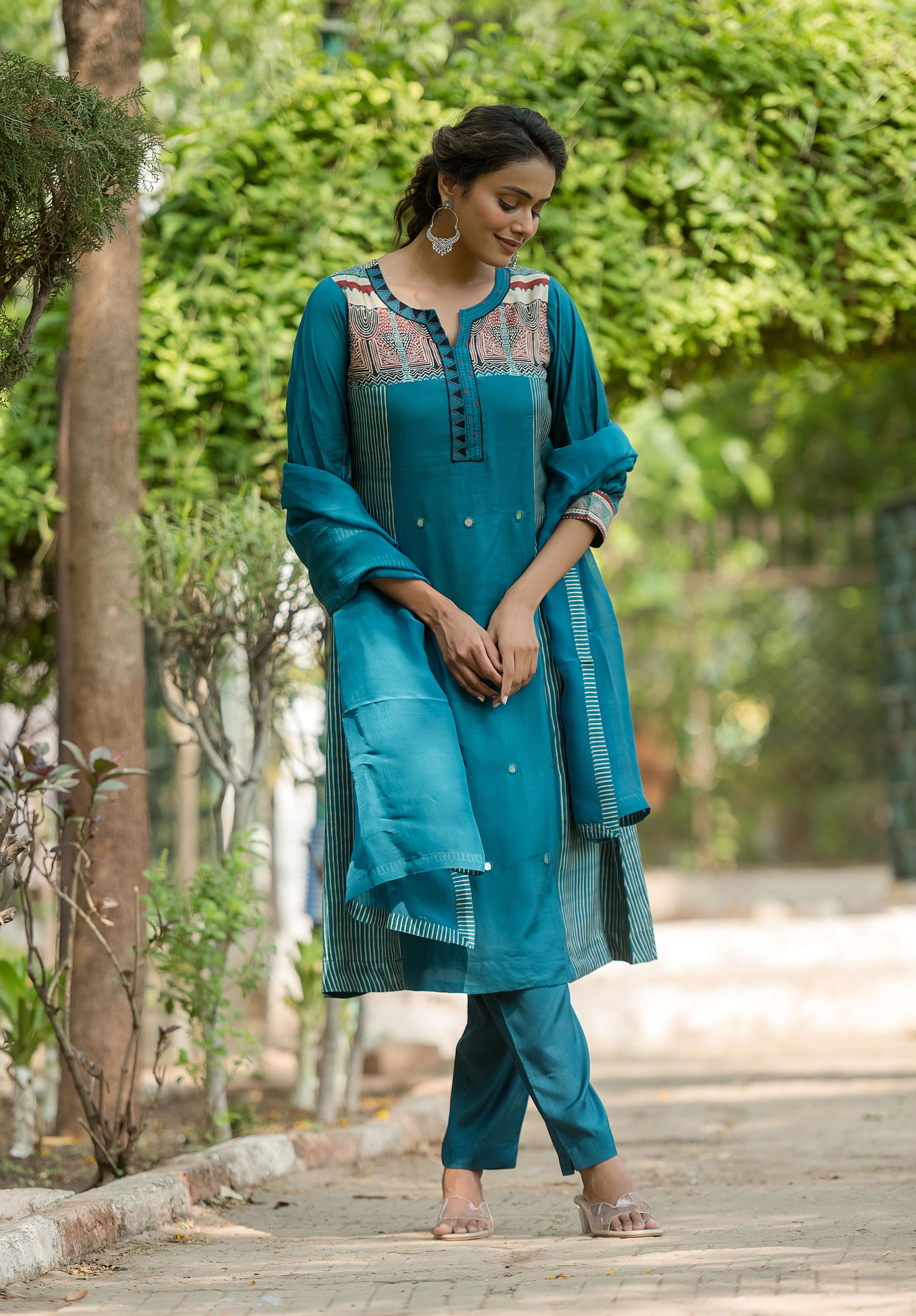 Rama Muslin A-line Salwar Suit