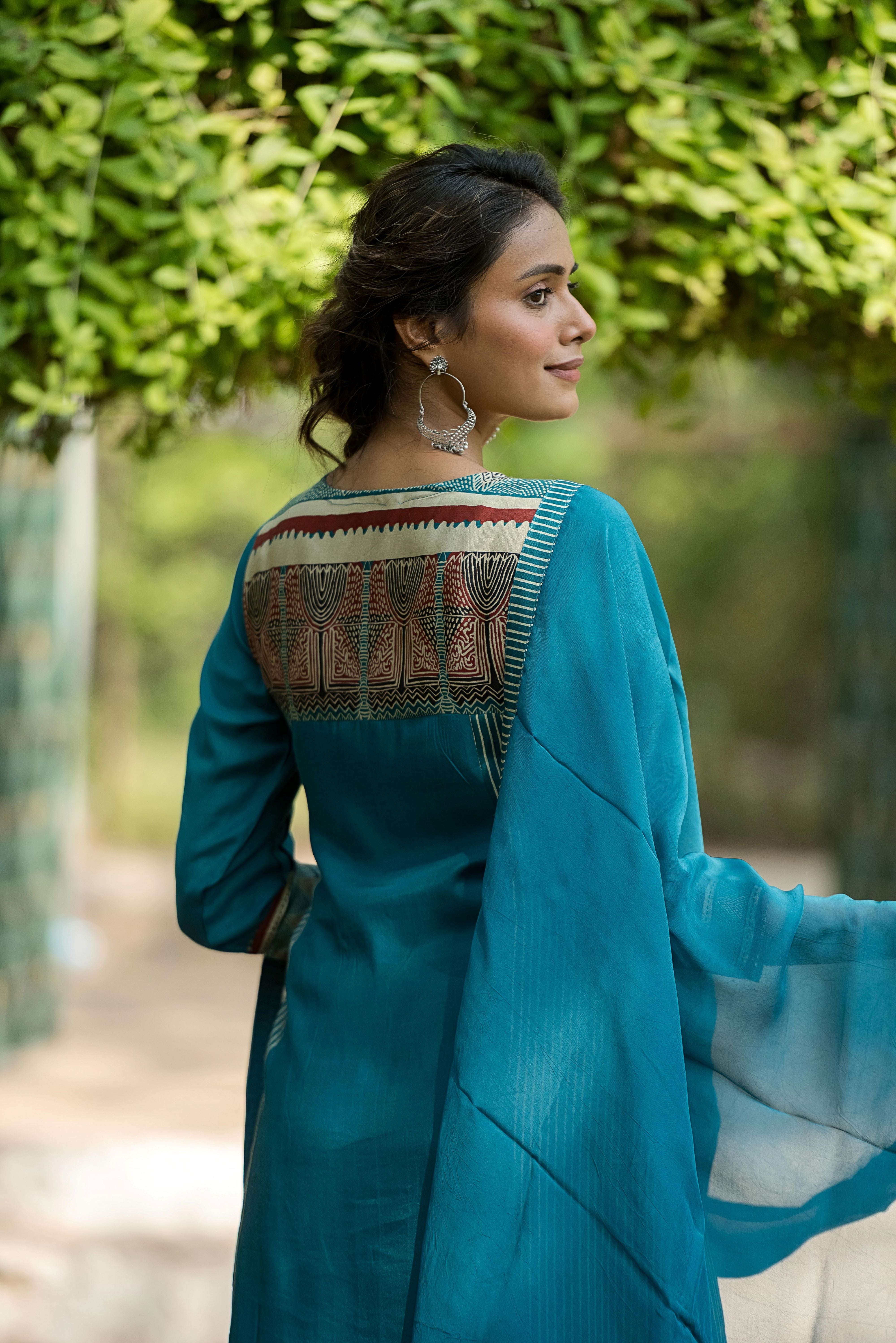 Rama Muslin A-line Salwar Suit