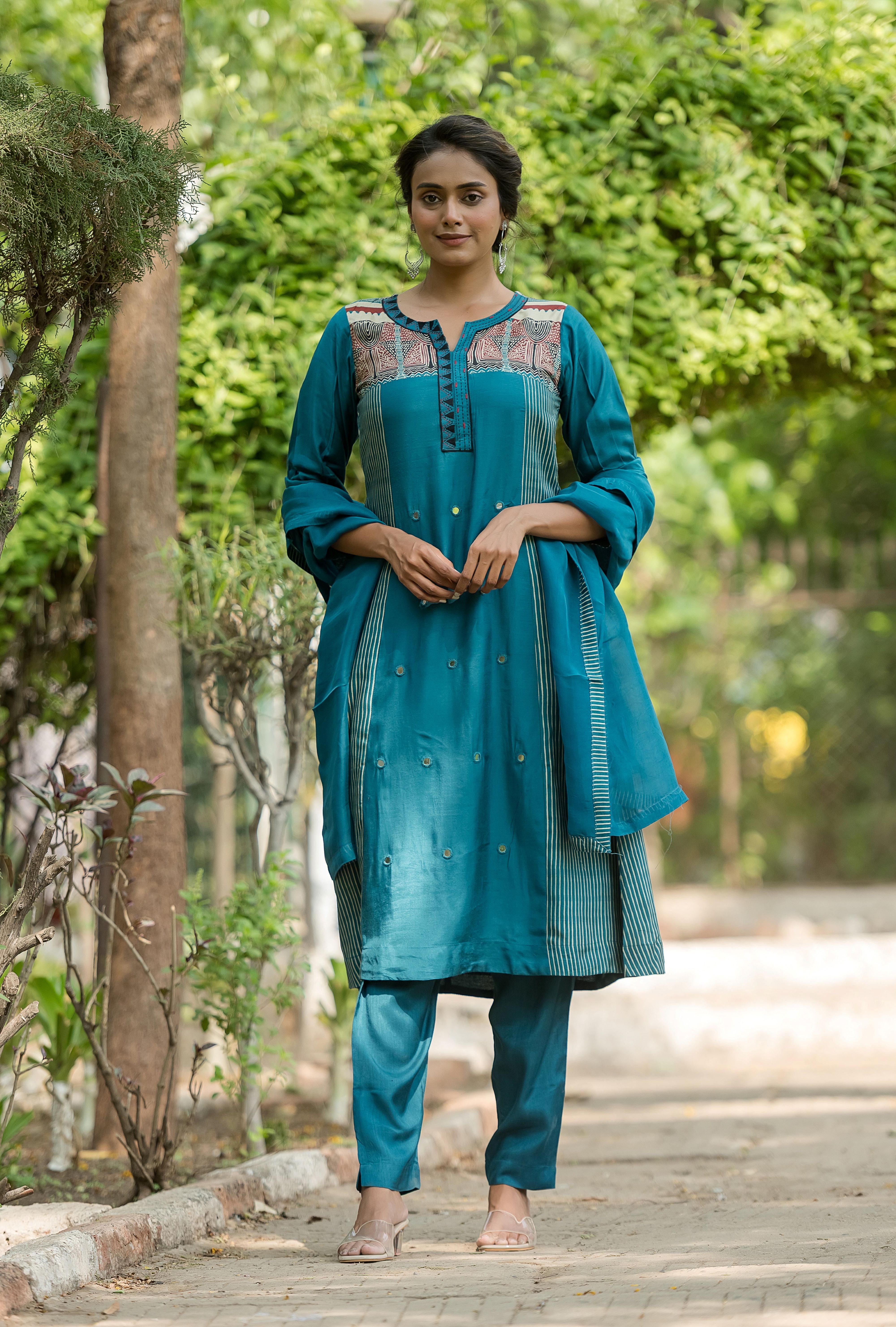 Rama Muslin A-line Salwar Suit