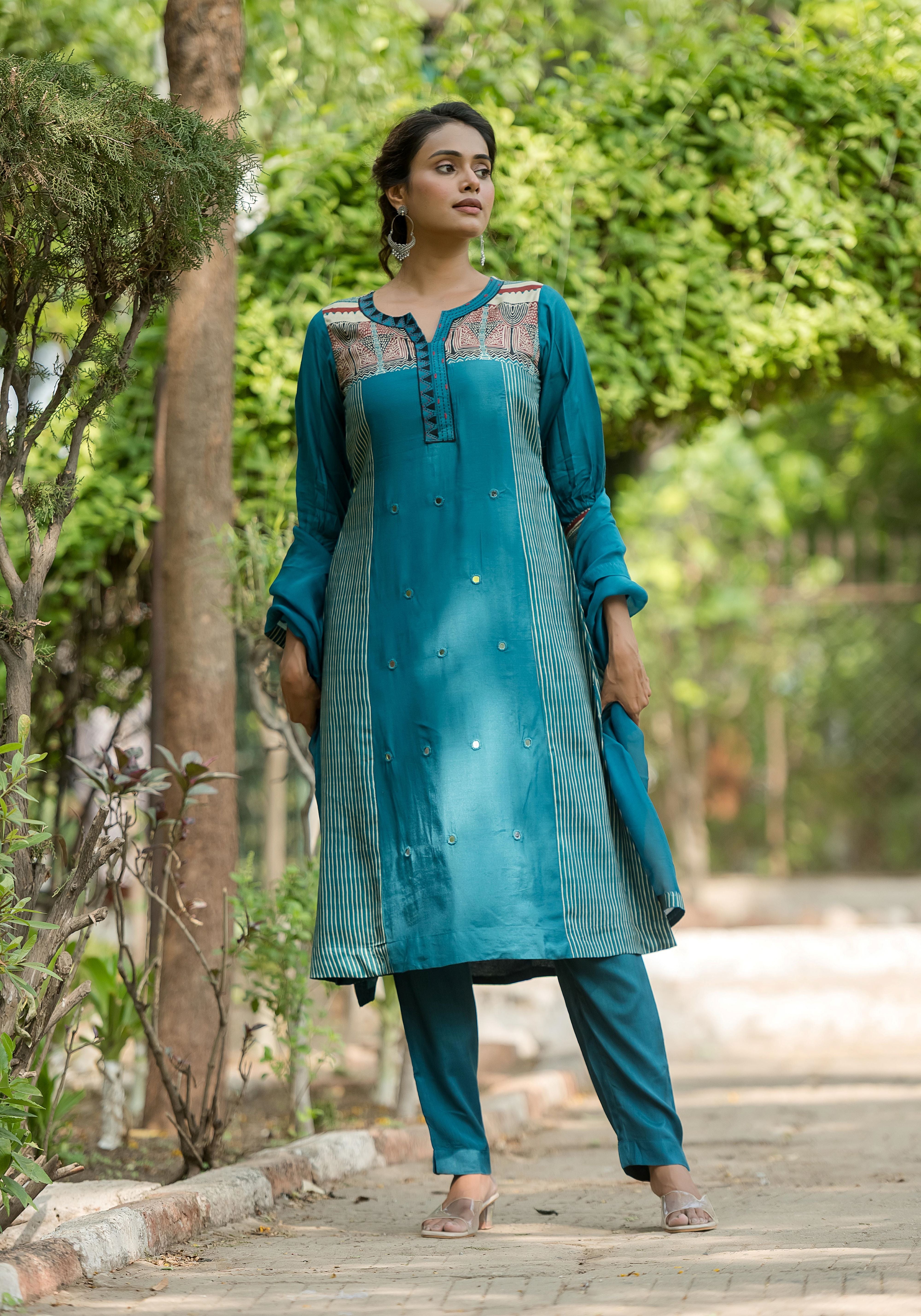 Rama Muslin A-line Salwar Suit