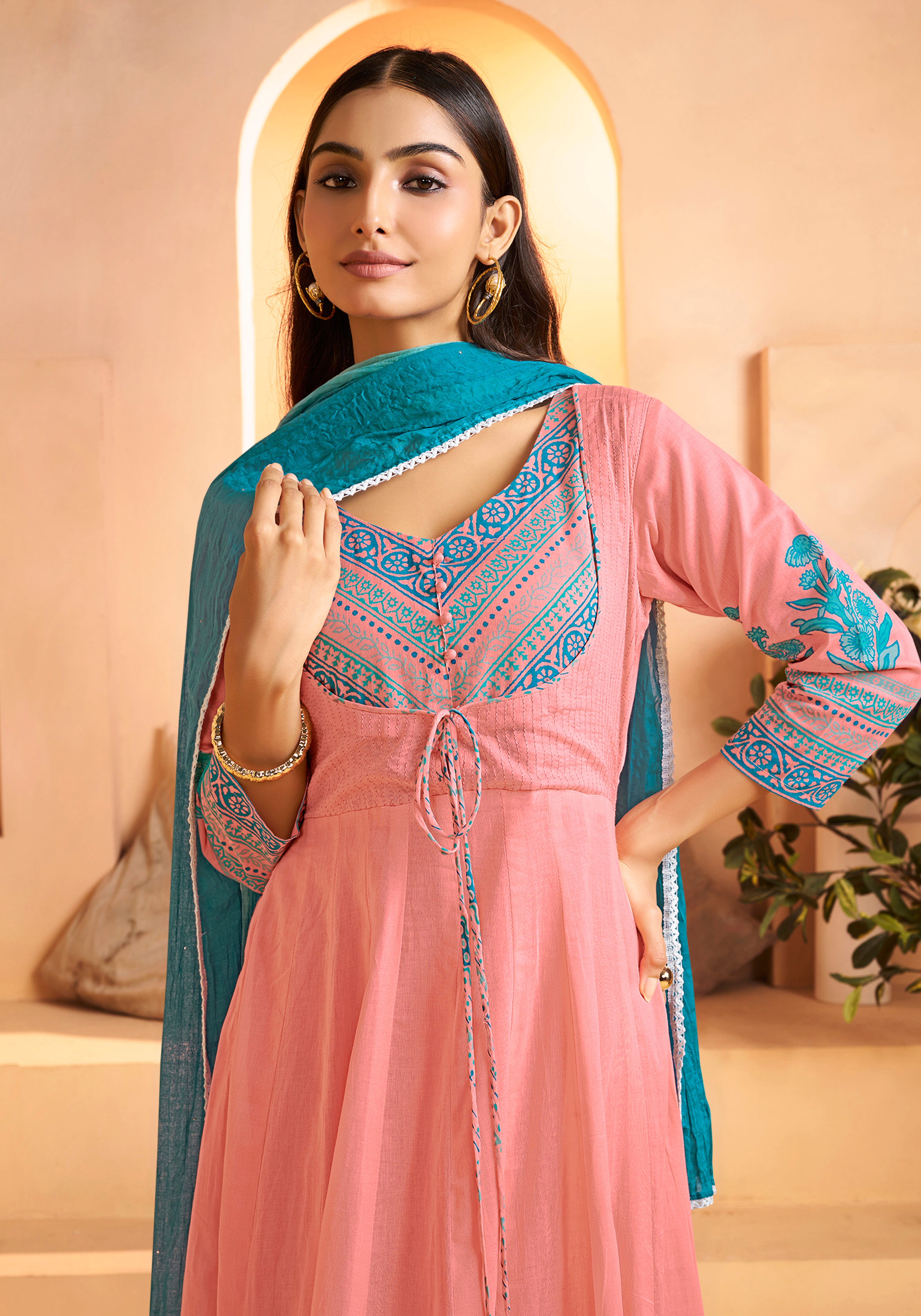 Pich Malmal Flair Salwar Suit