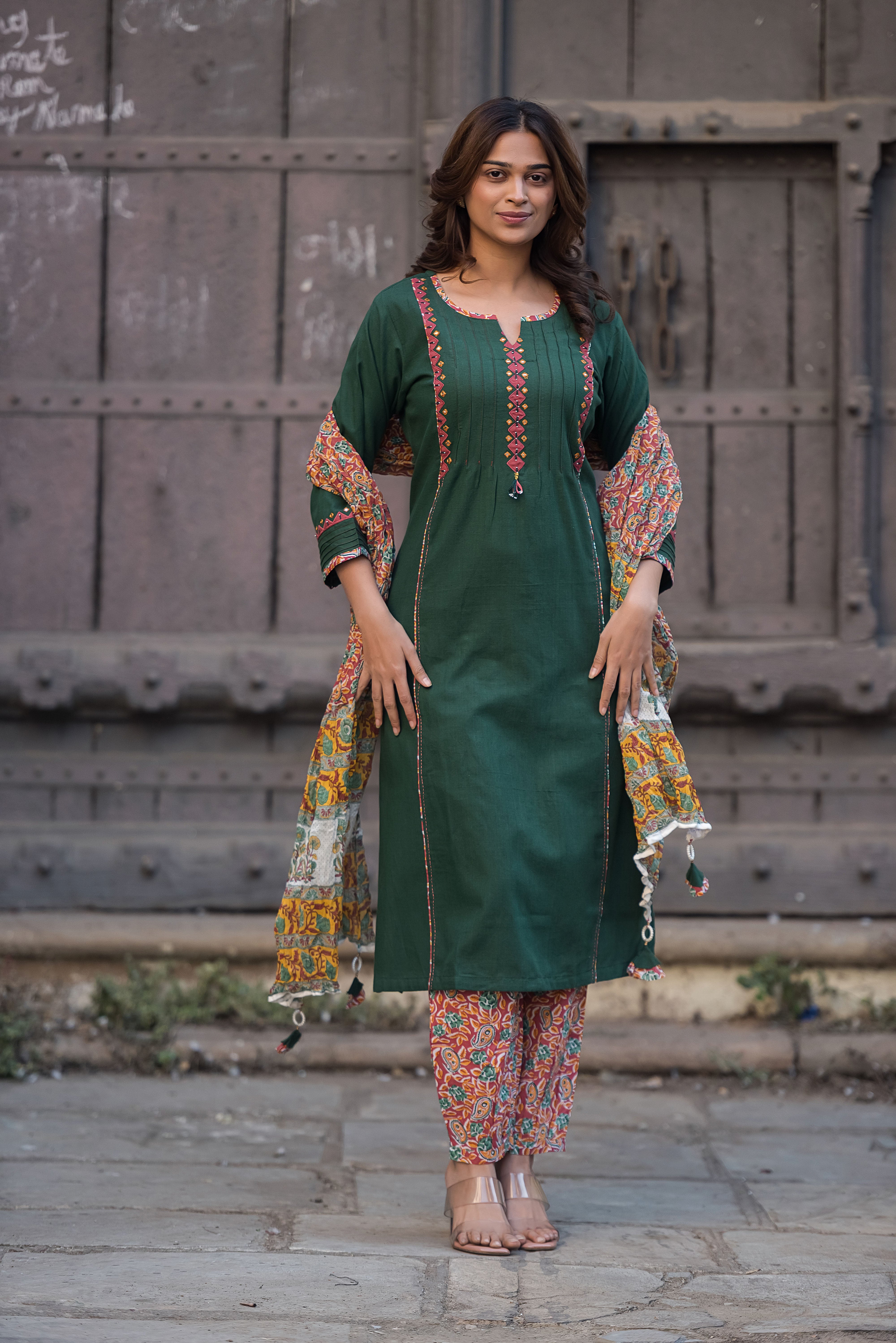 Green Aline Suit Set