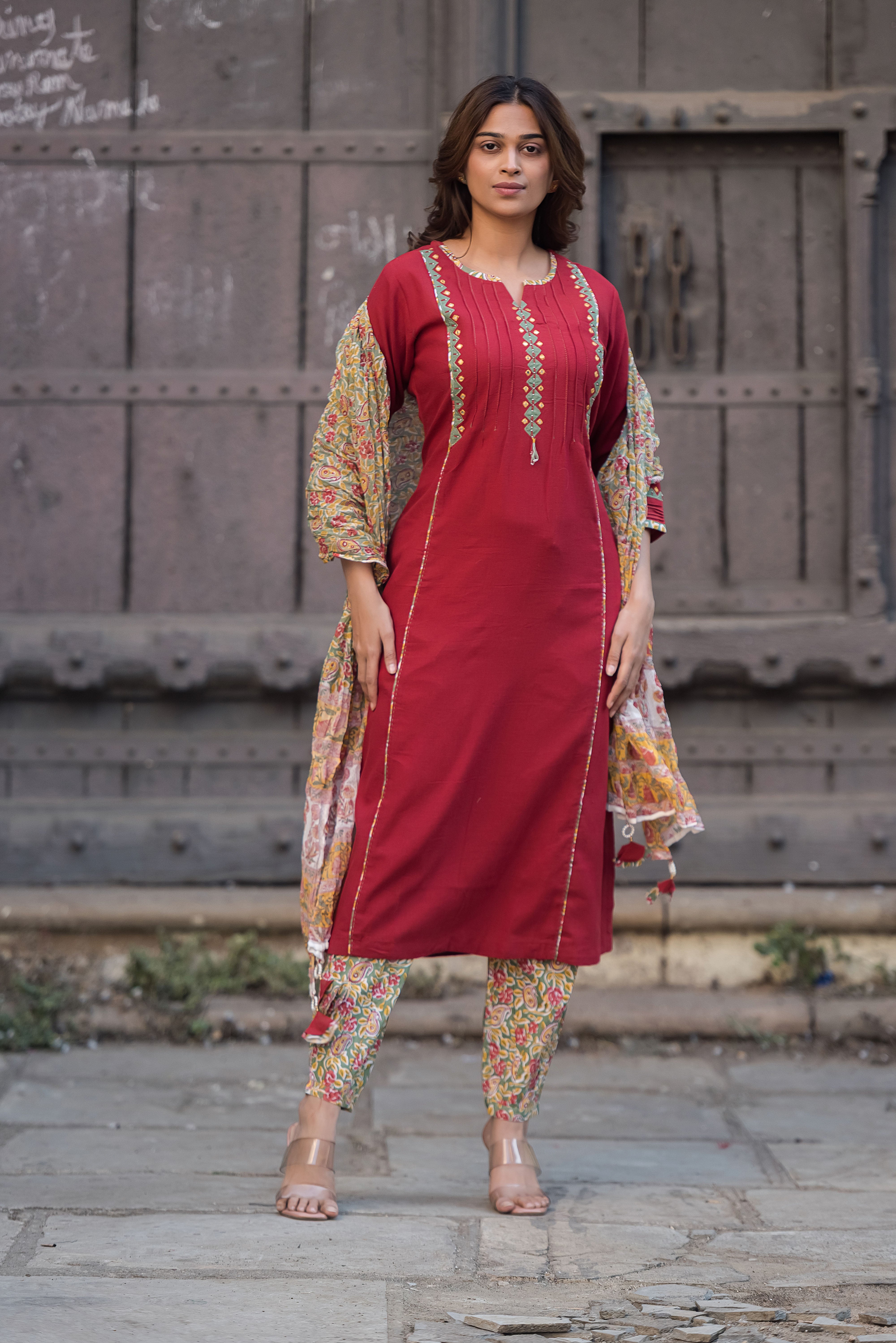 Maroon Aline Suit Set