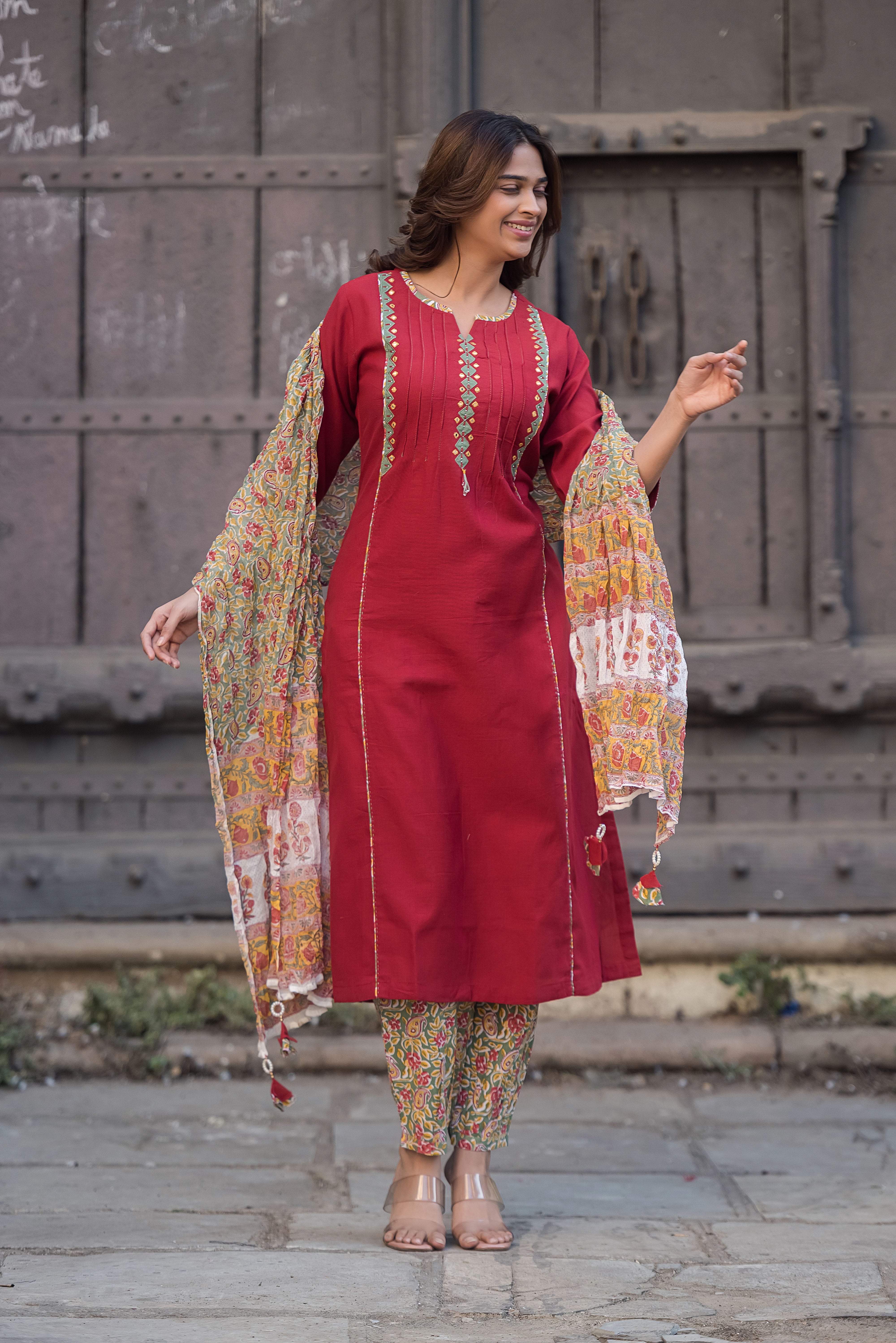 Maroon Aline Suit Set