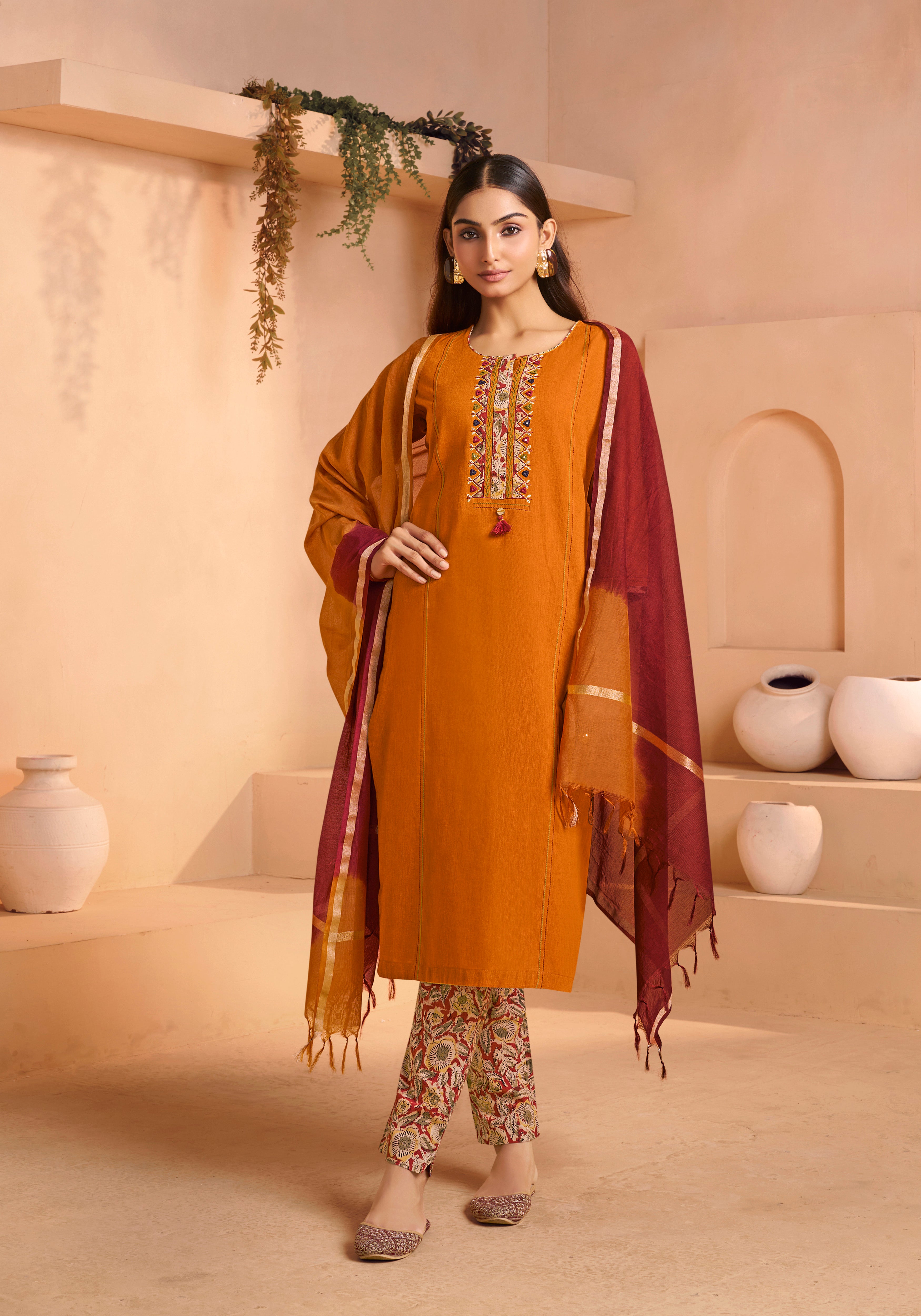Radiant Yellow Straight Salwar Suit