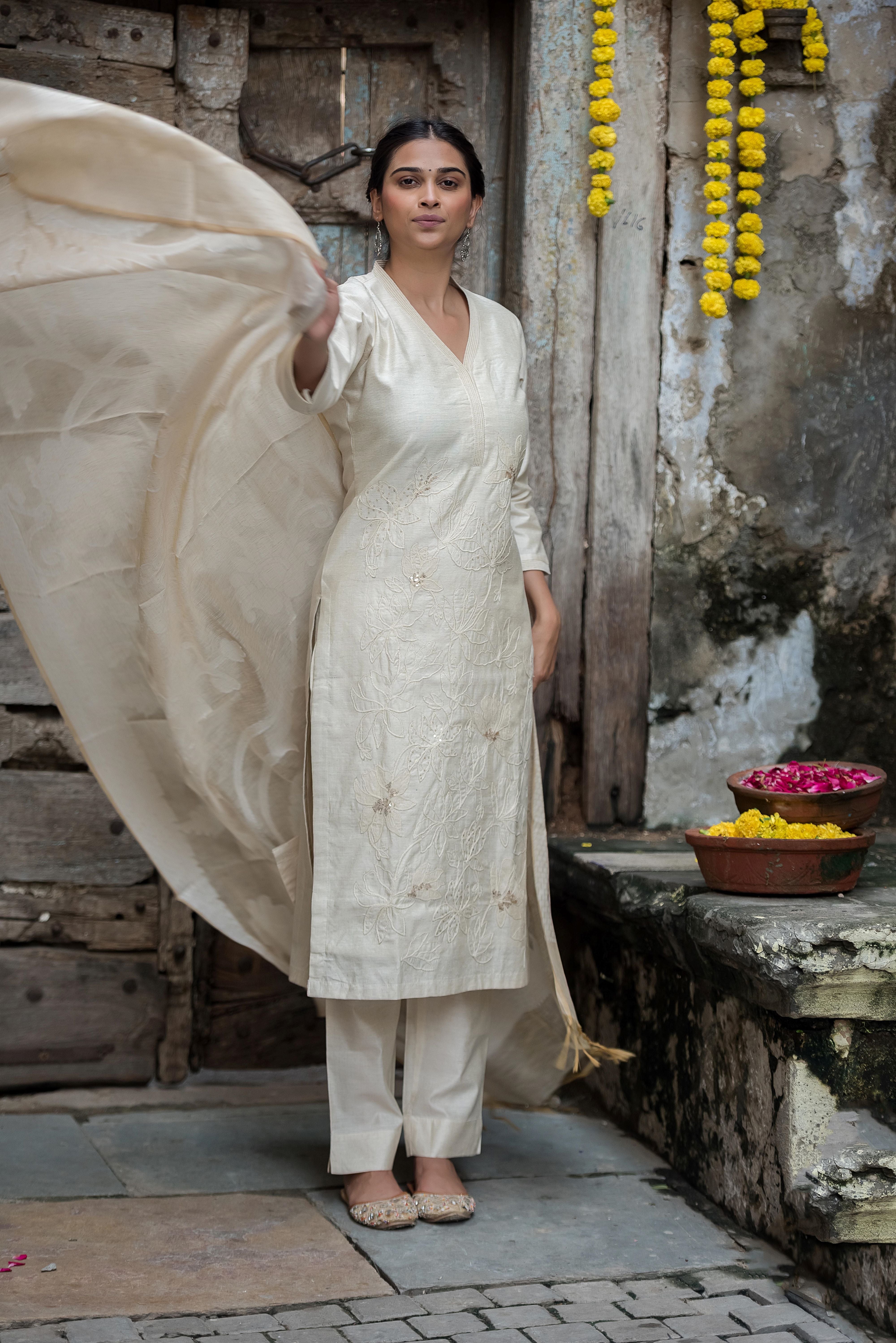 Beaige Cotton Salwar Suit