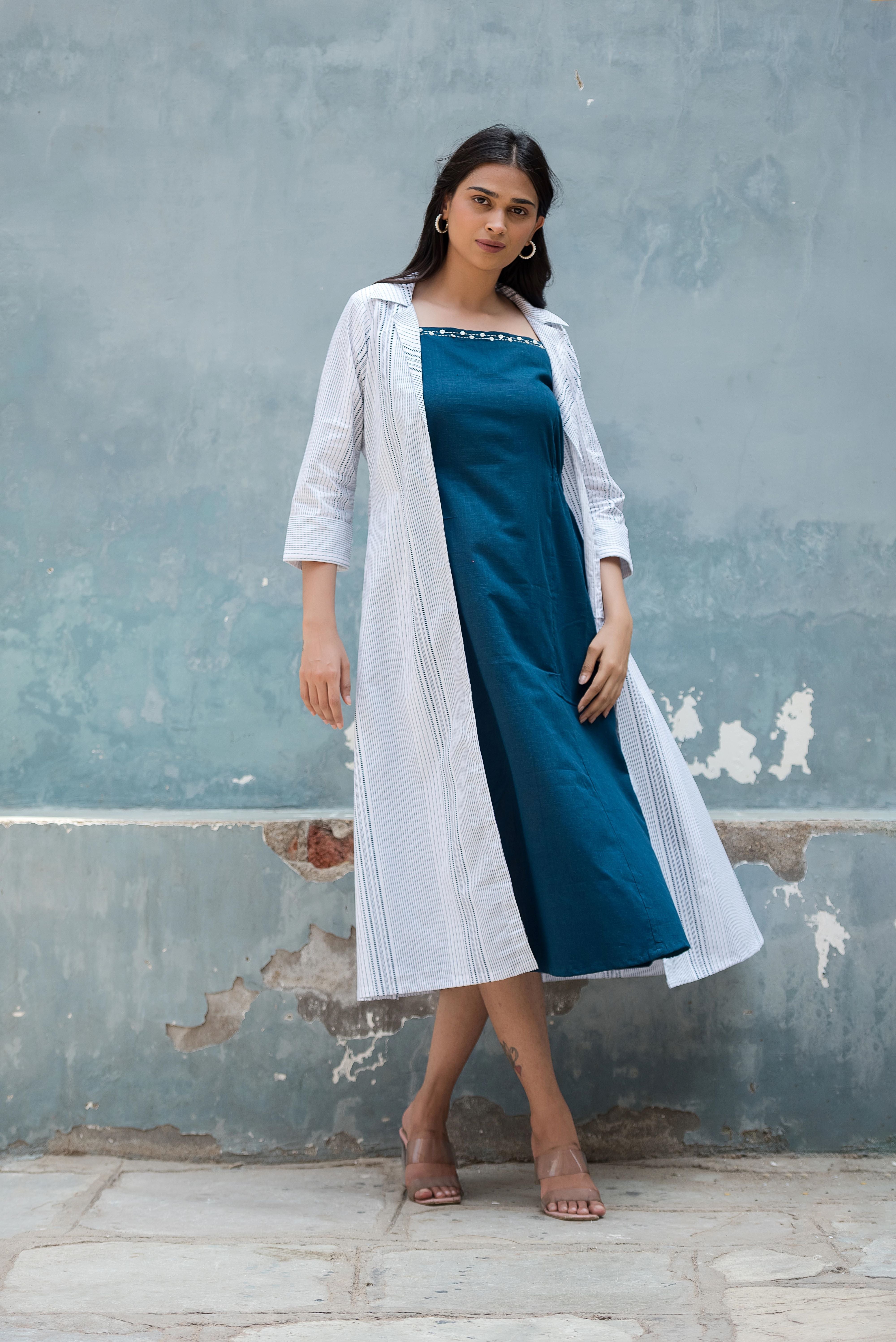 Elegant Blue Kali Dress