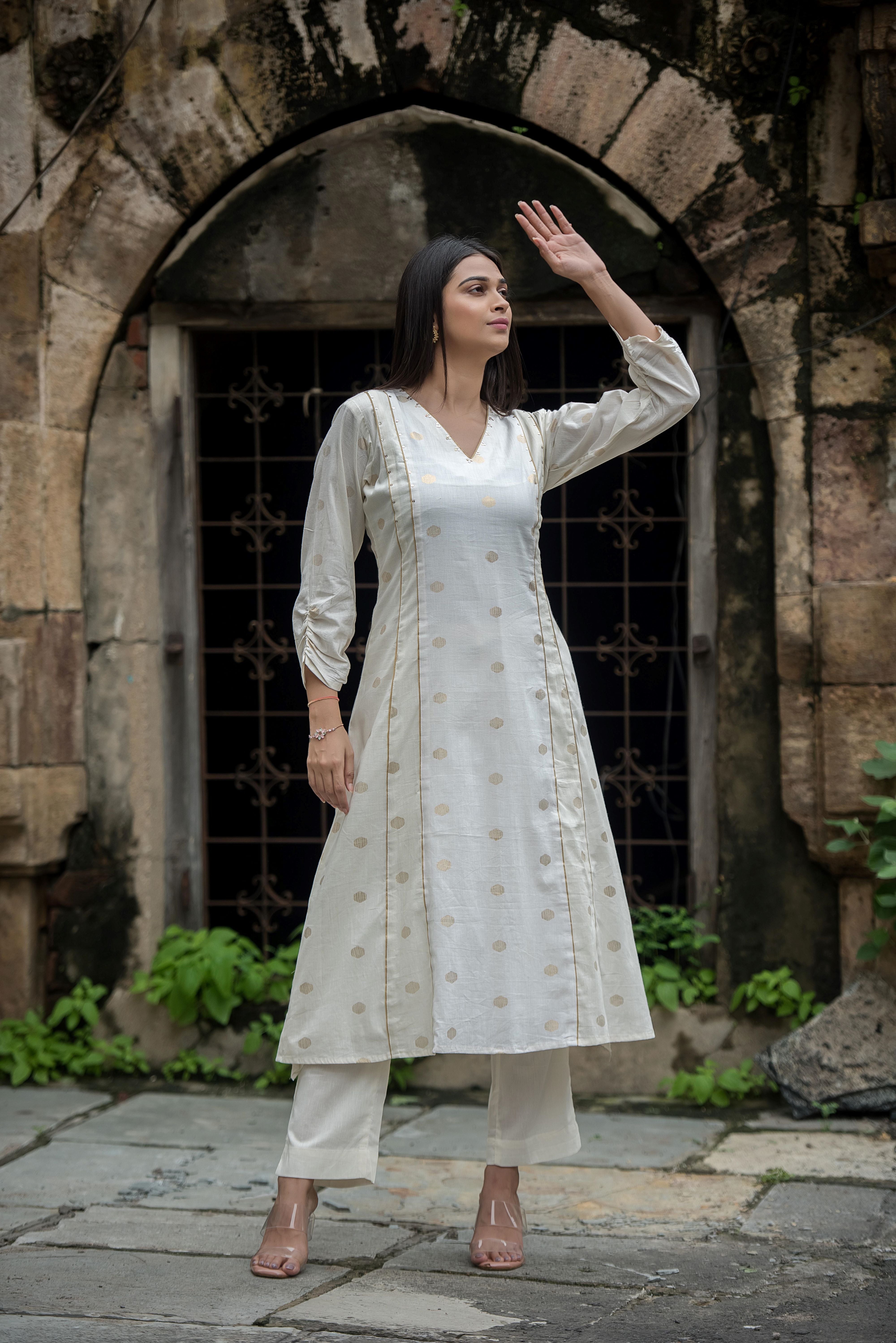 Elegant Beaige Kali Co-ord