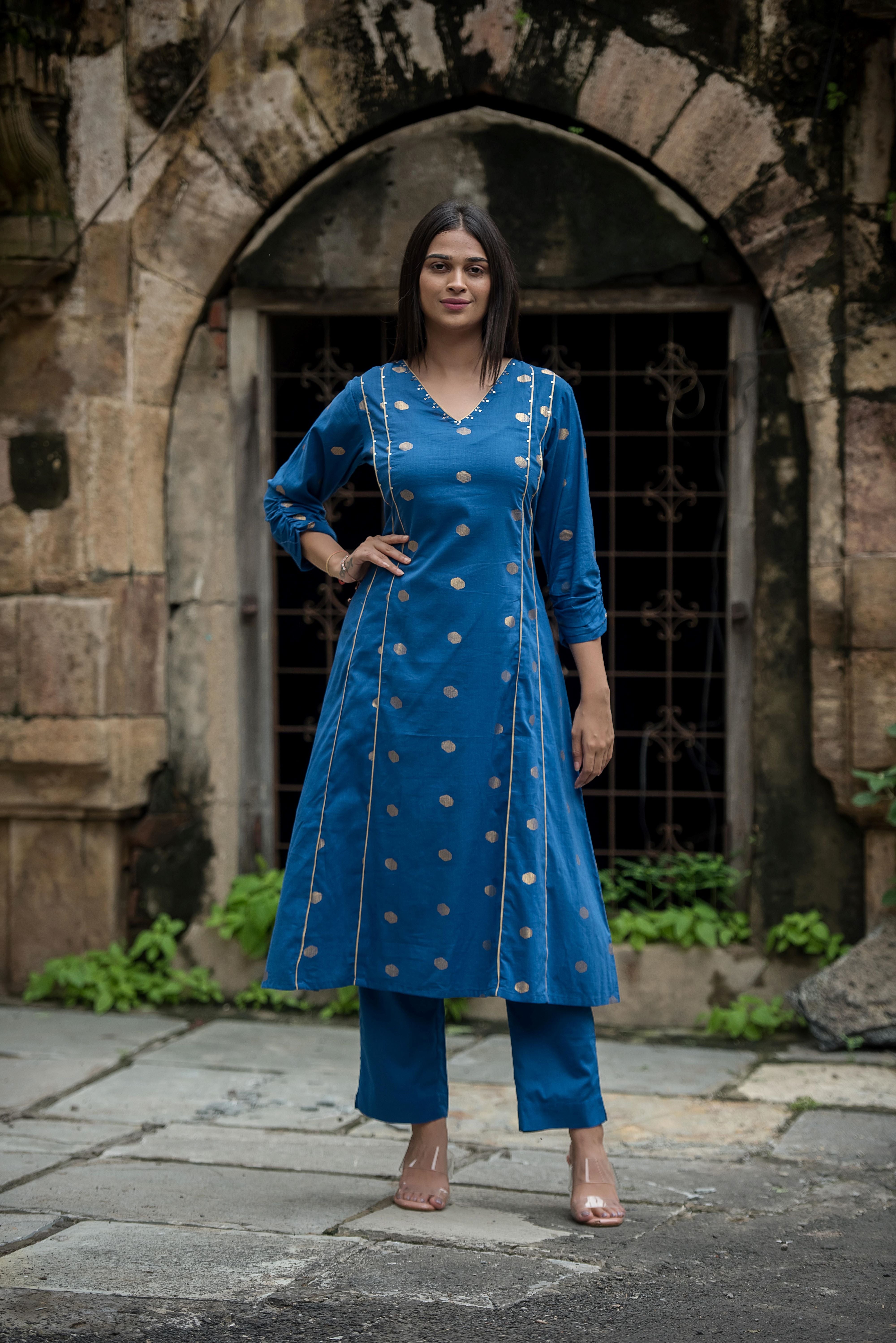Elegant Blue Kali Co-ord