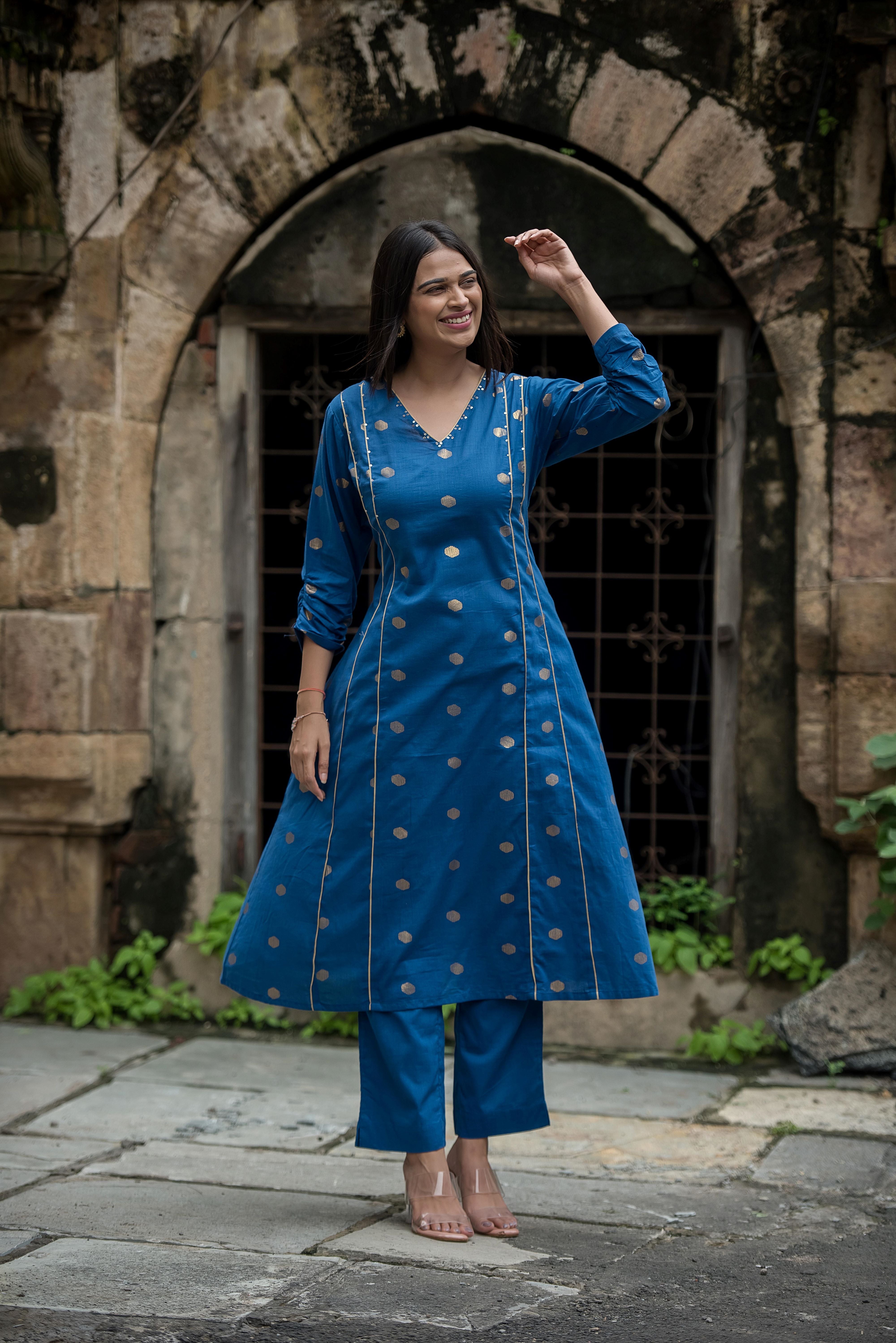 Elegant Blue Kali Co-ord