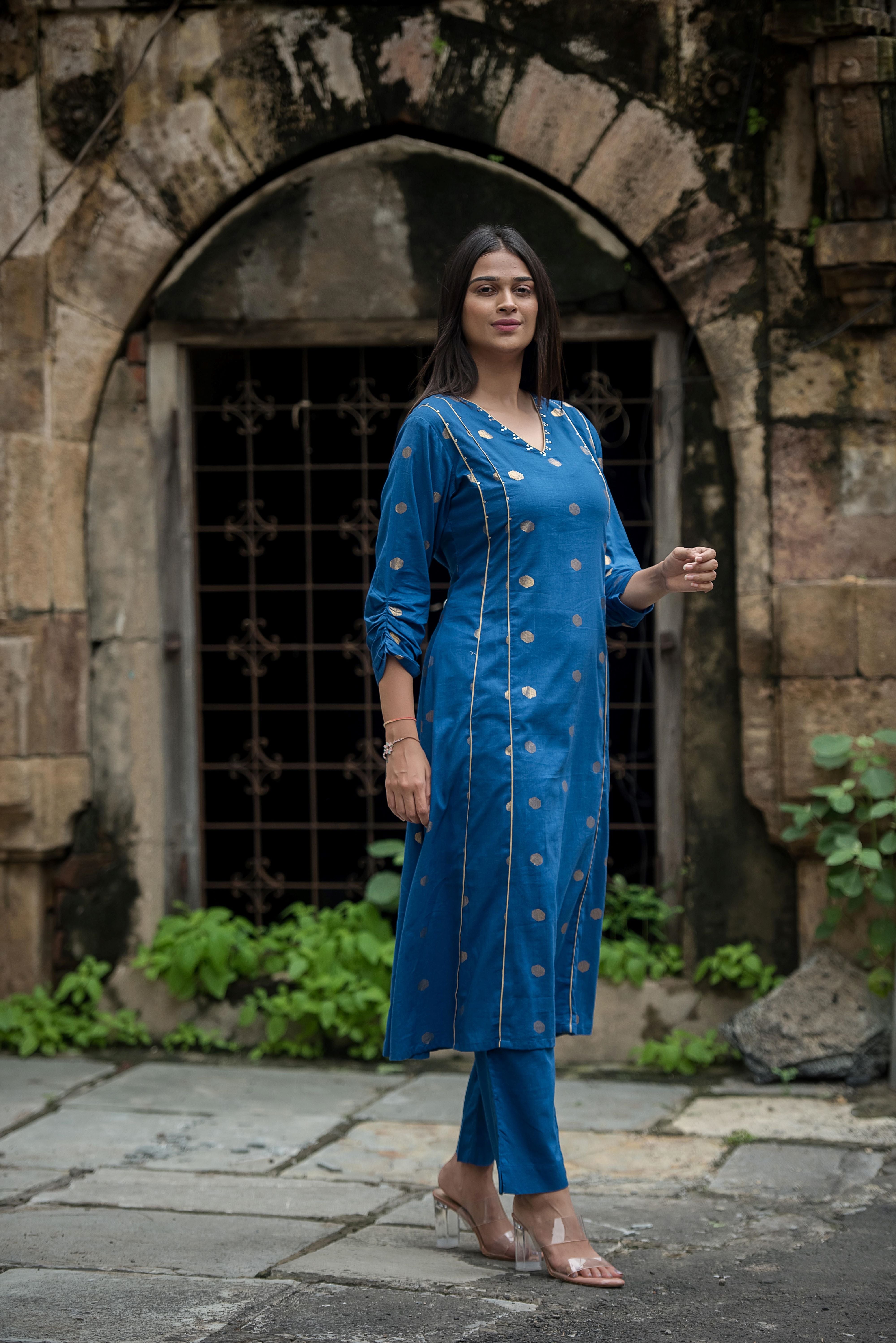 Elegant Blue Kali Co-ord
