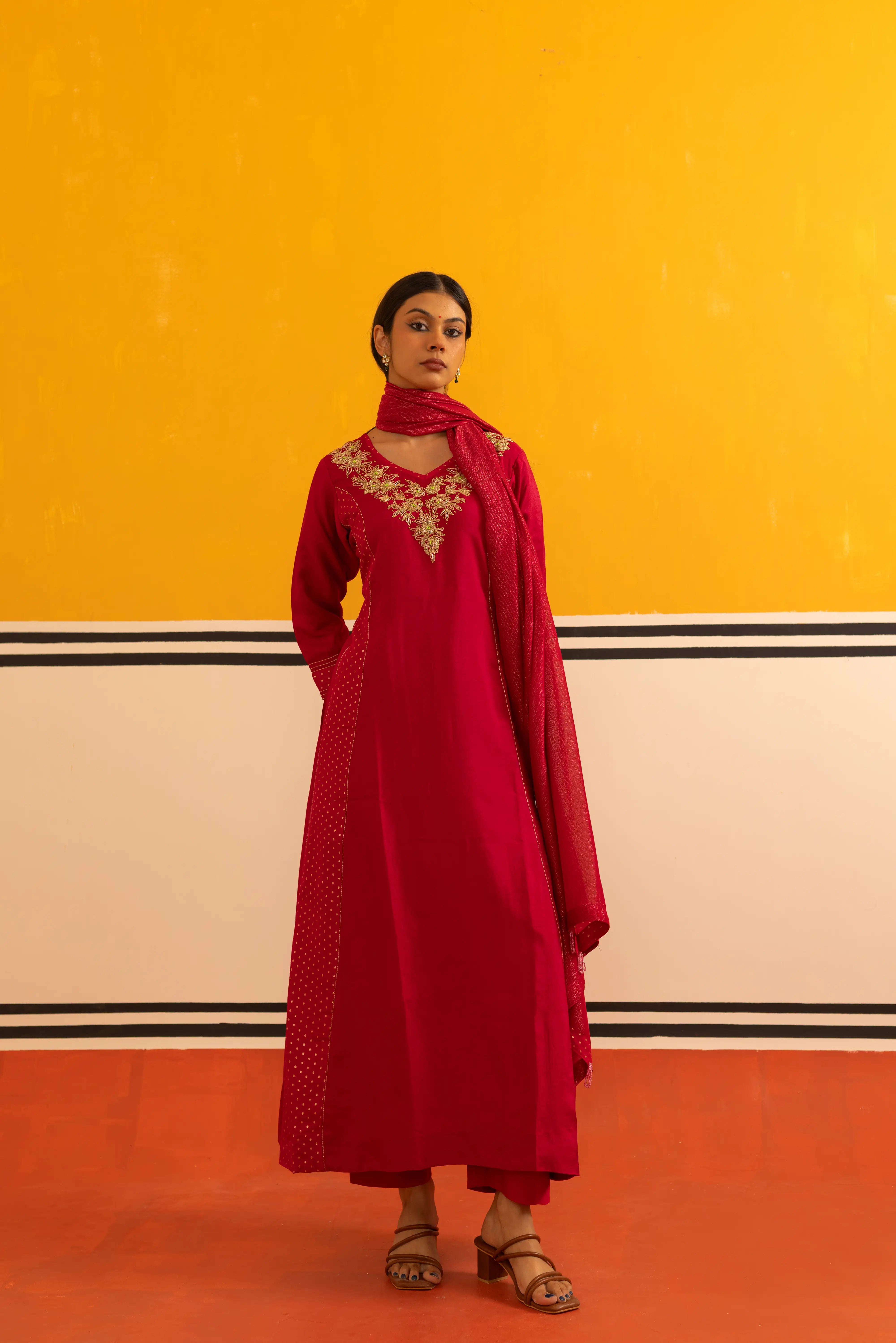 Rani Dola Silk Flared Suit Set