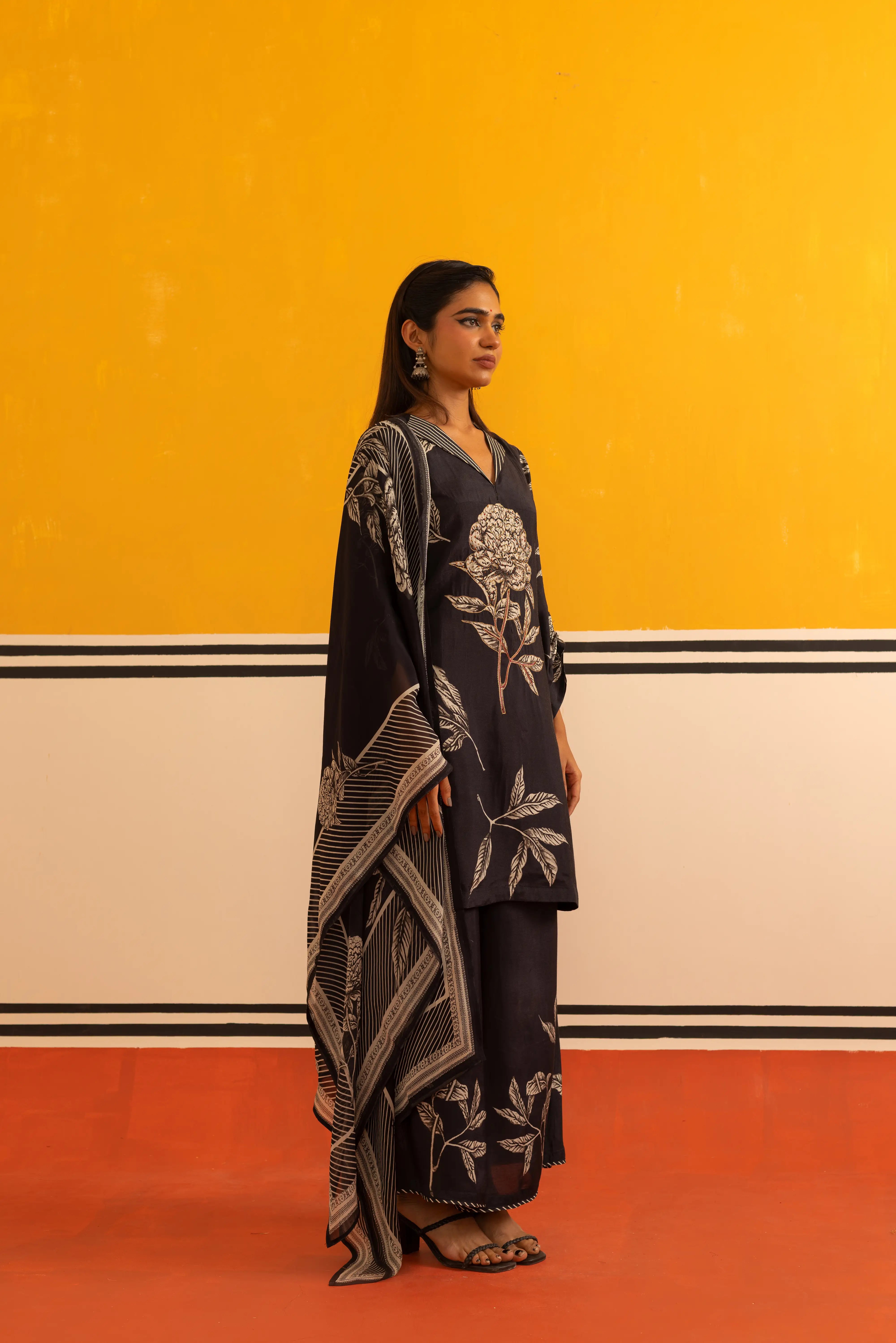 Black A-line Co-ord Set