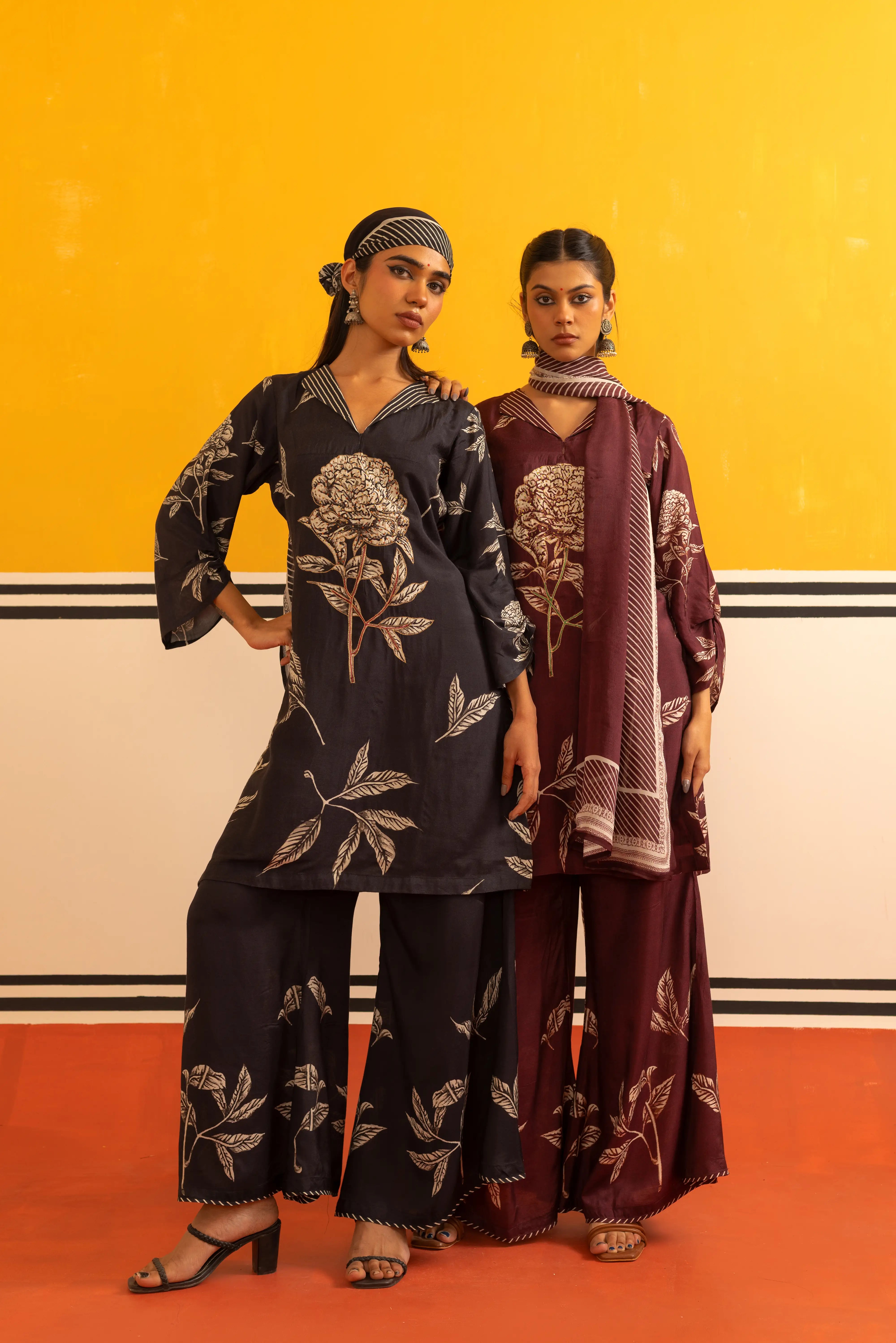 Black A-line Co-ord Set