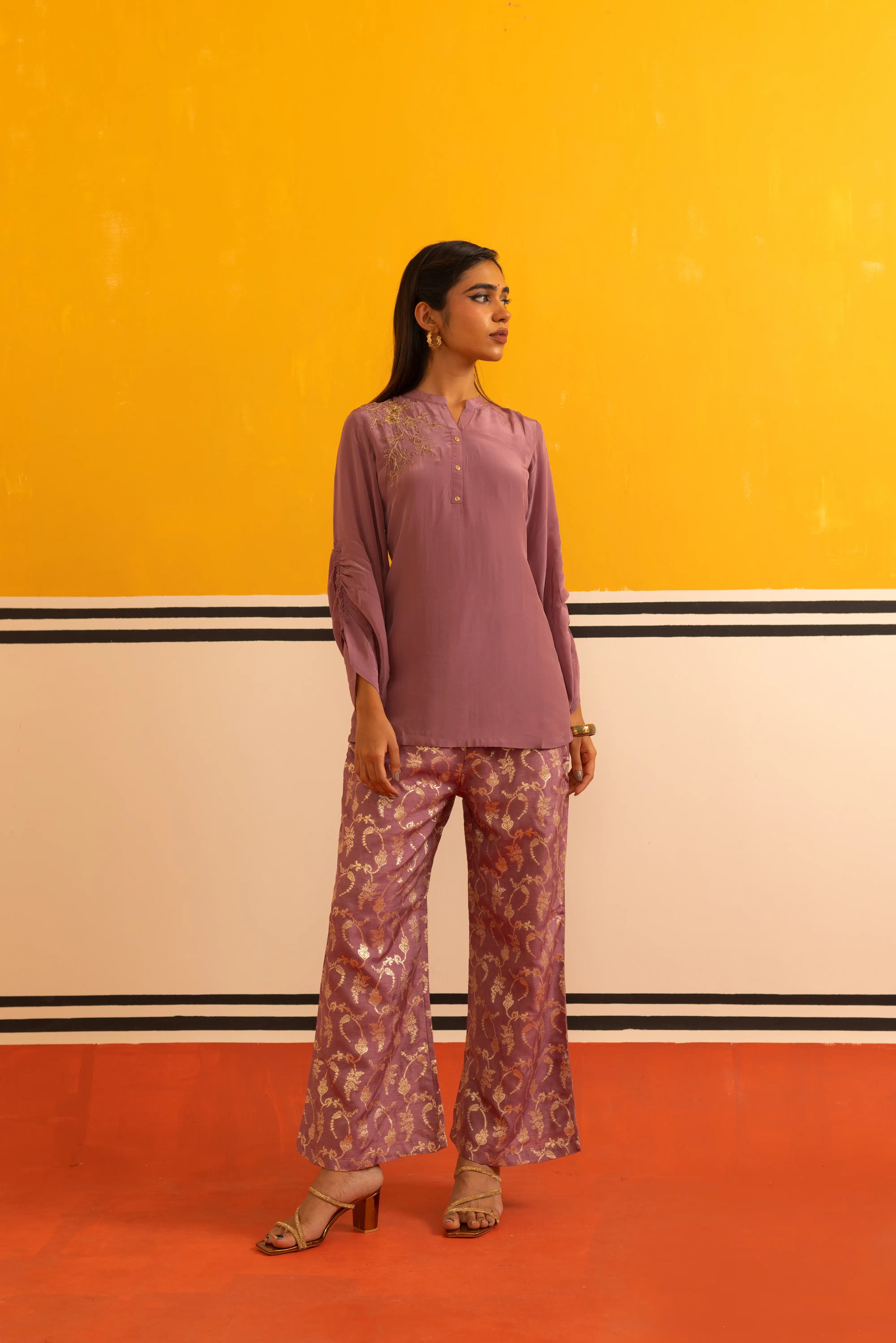 Lilac Silk Co-ord Set