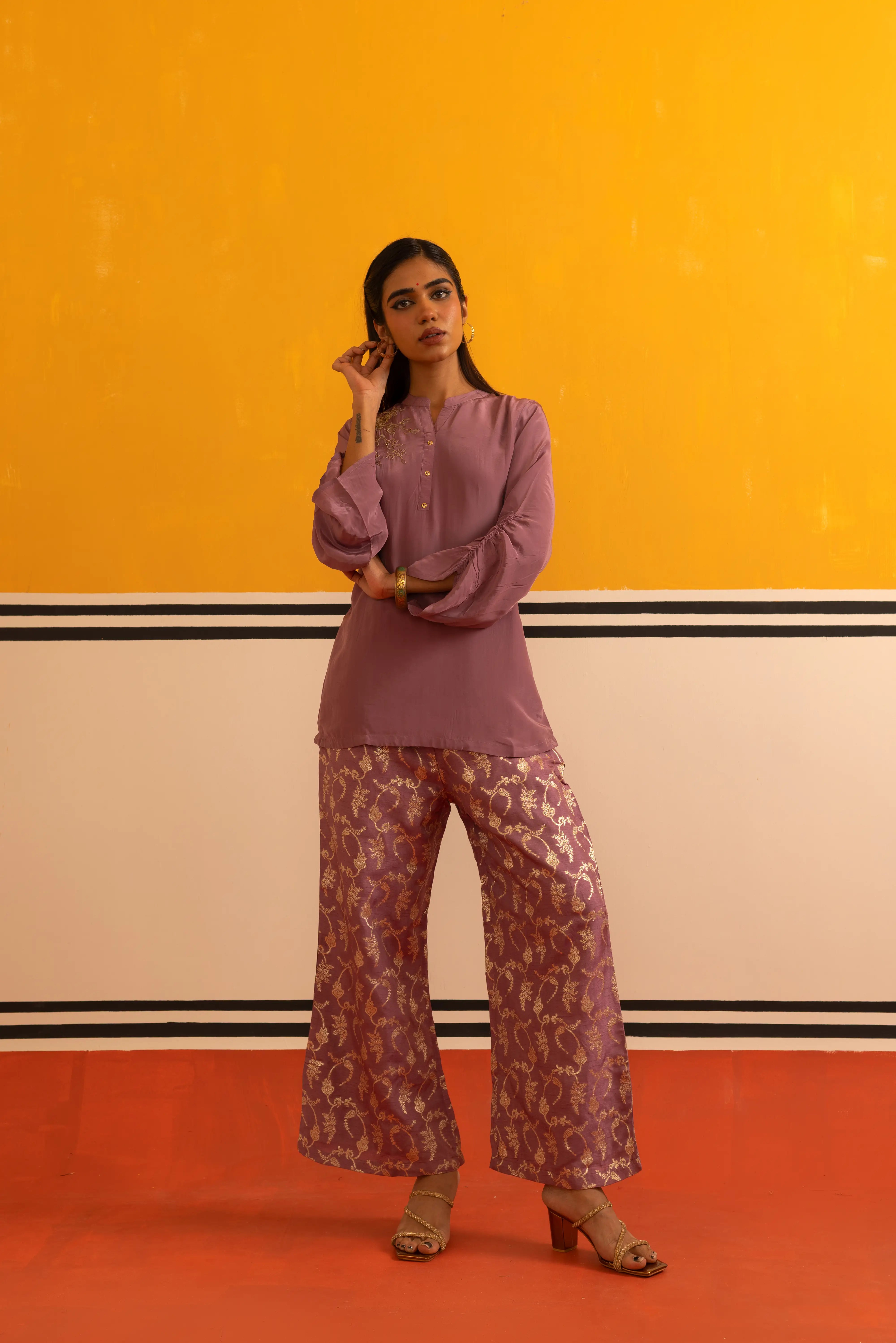 Lilac Silk Co-ord Set