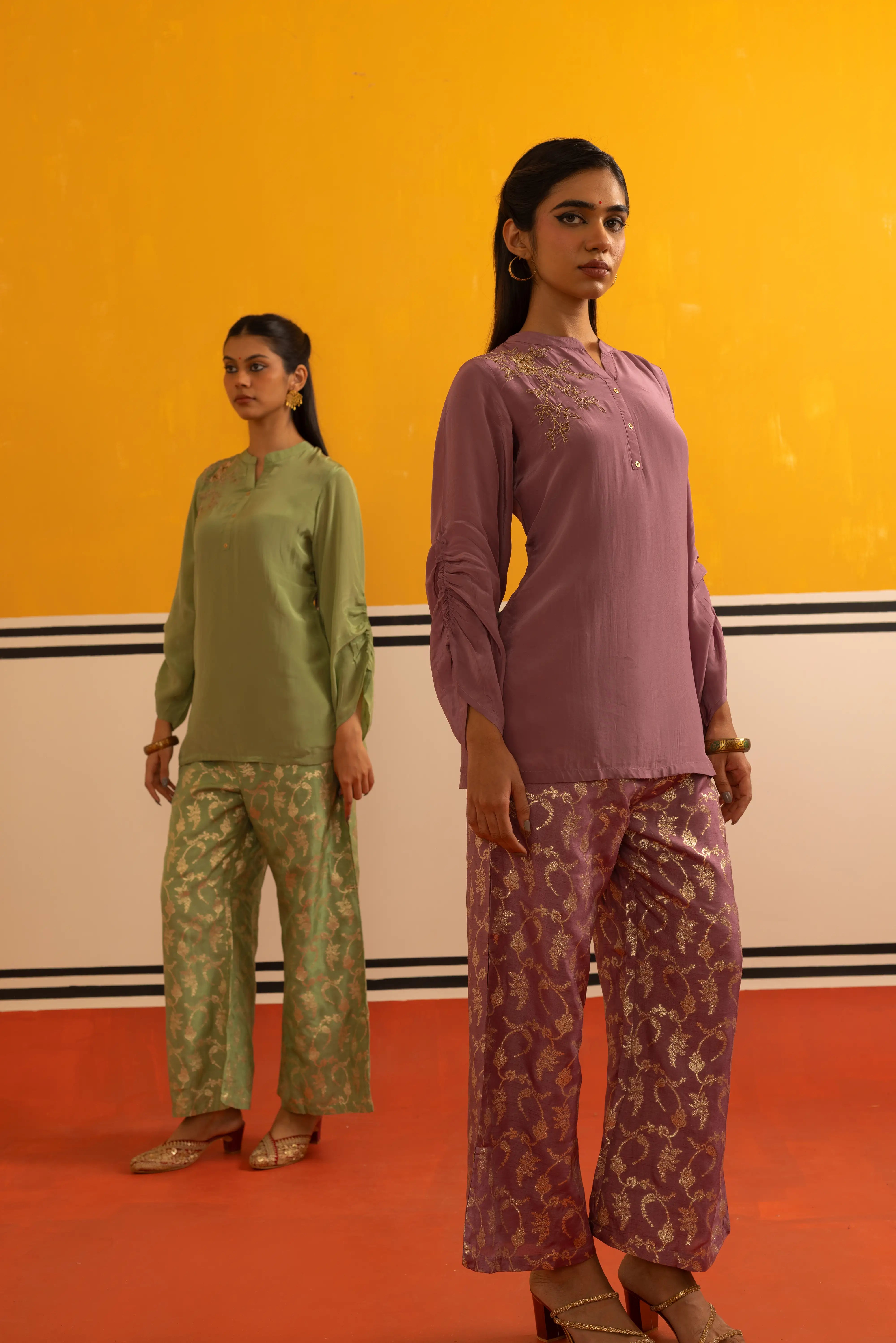 Lilac Silk Co-ord Set