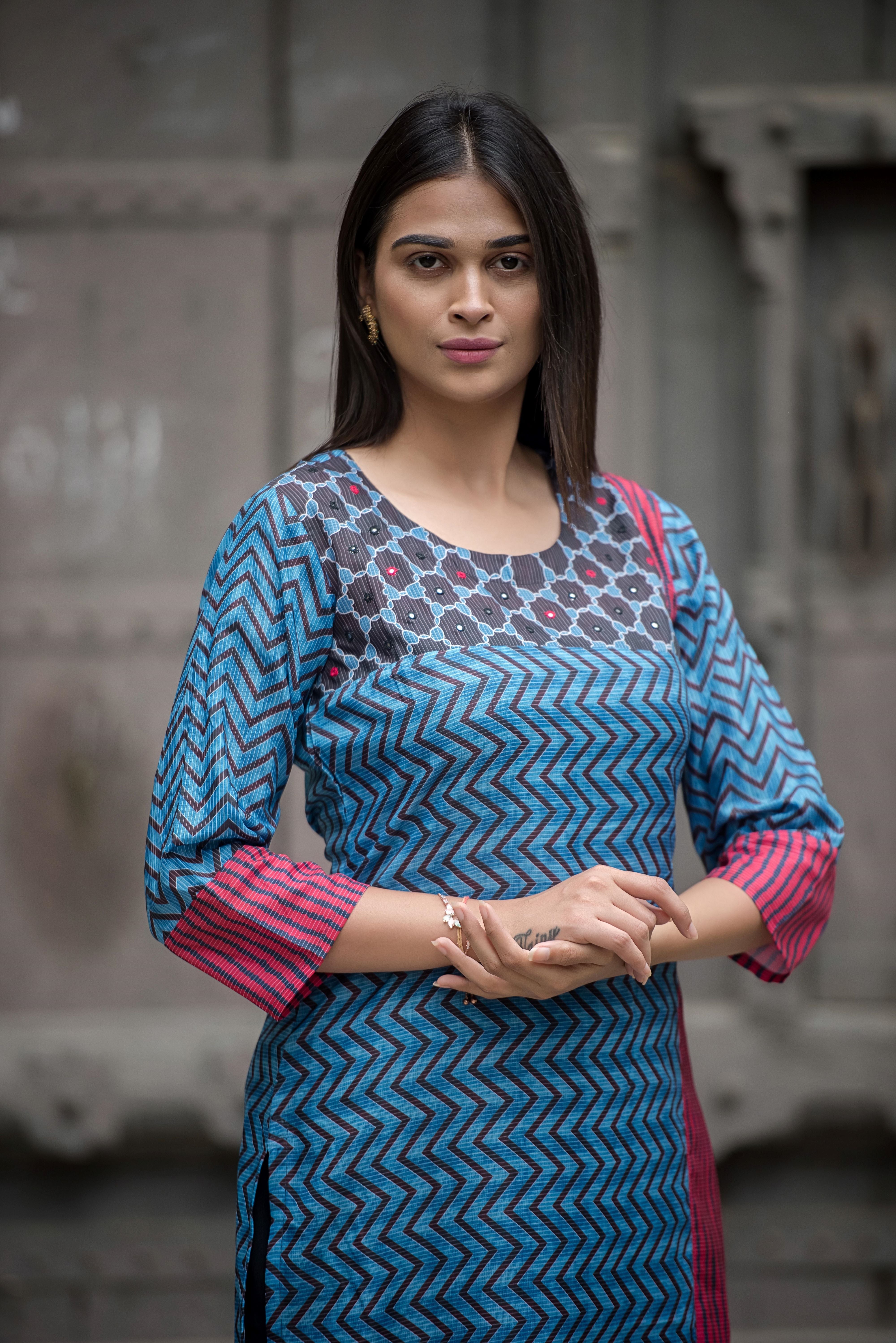 Elegant Maroon Kurti with Handwork Charm