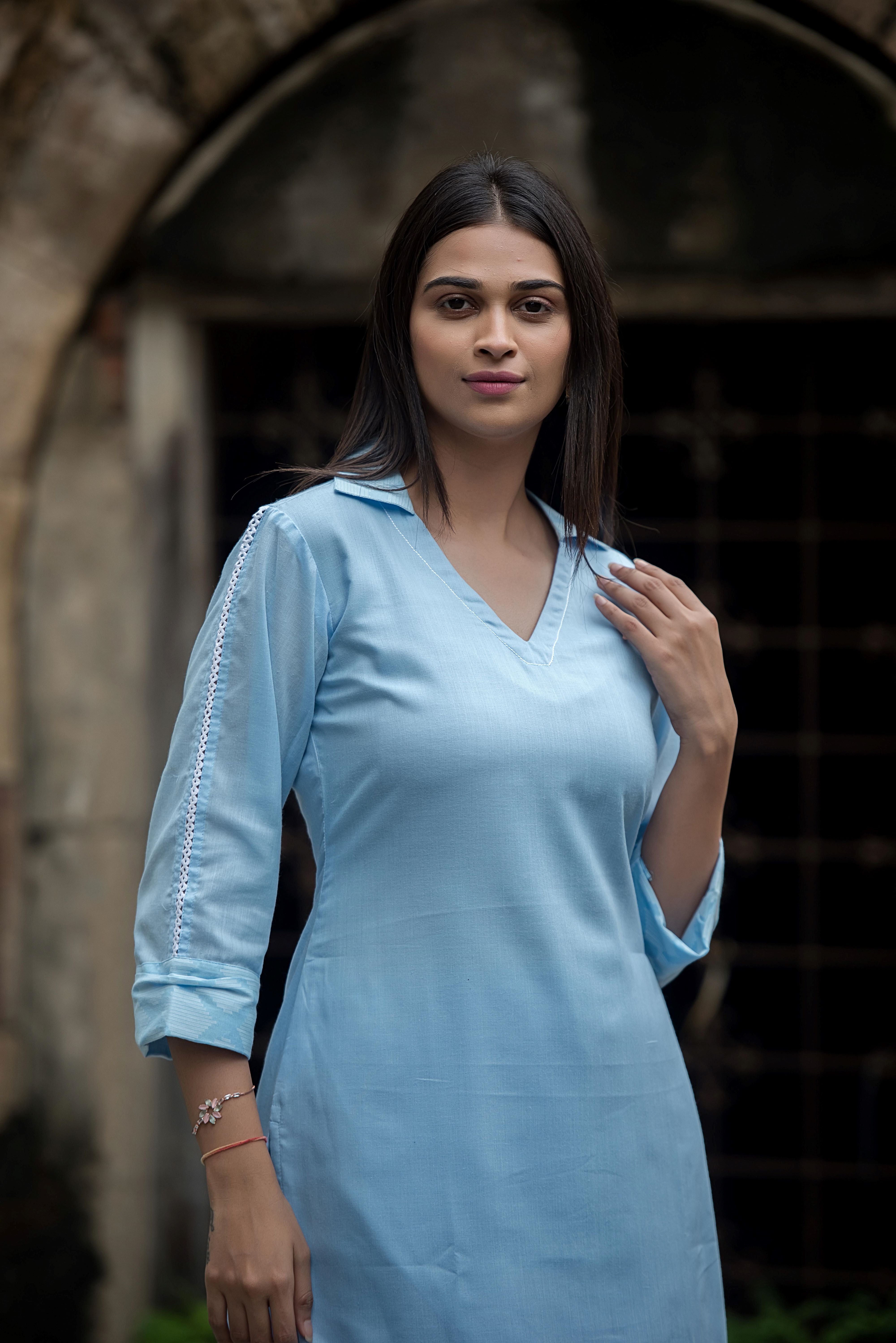 Elegant Blue Co-ord Set