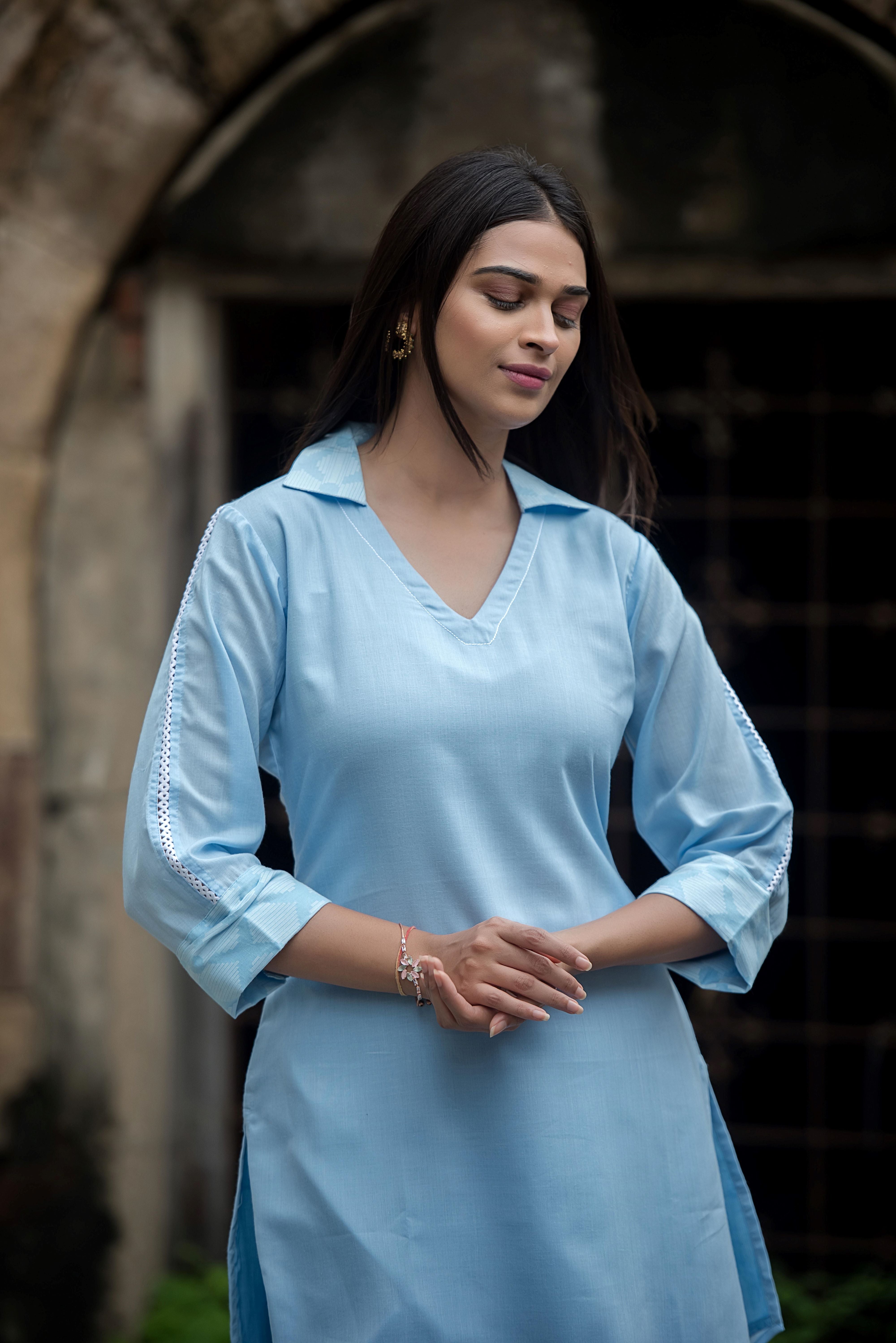 Elegant Blue Co-ord Set