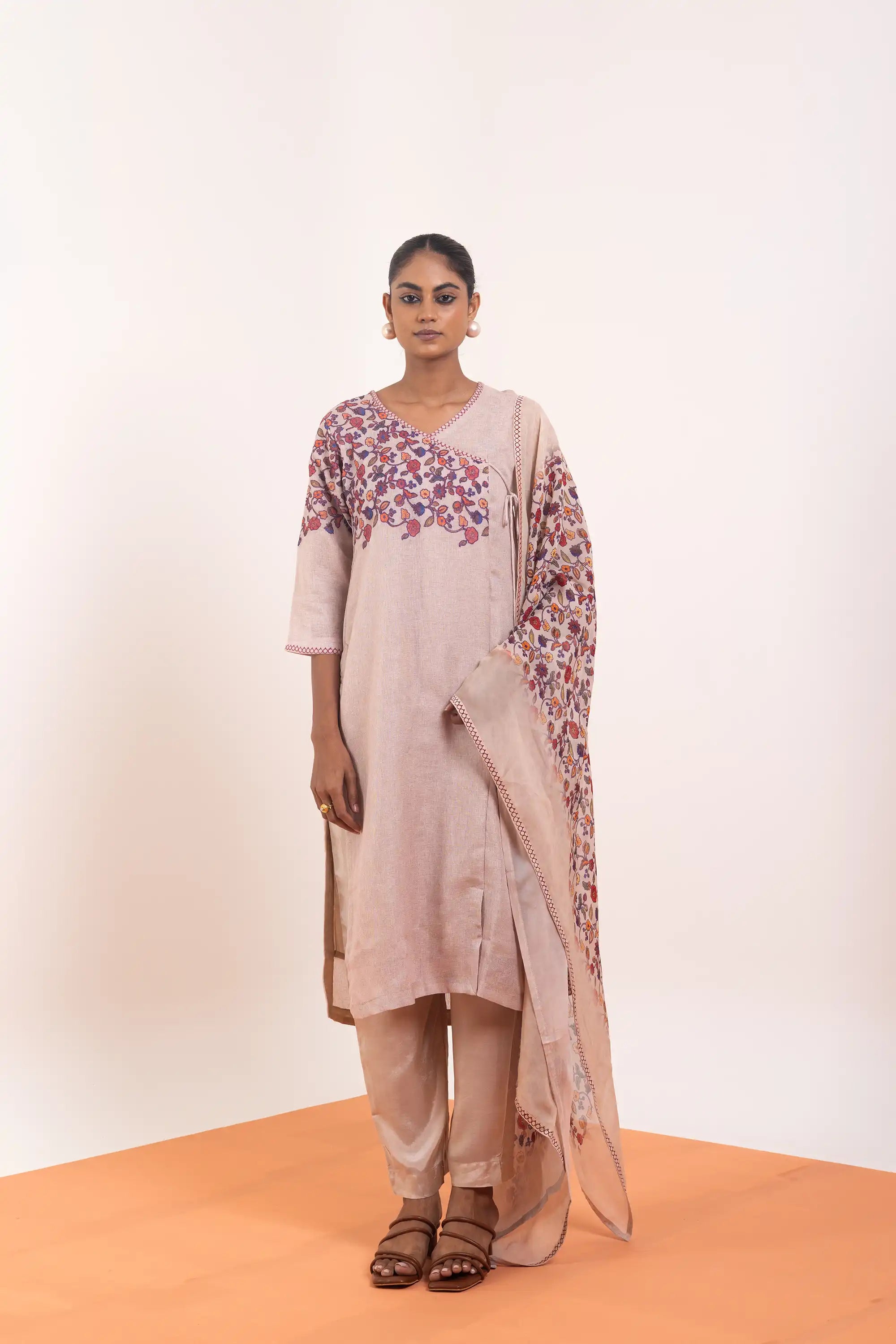 PAYAL Pastel Pink Kurta Suit Set with amazing Print Design