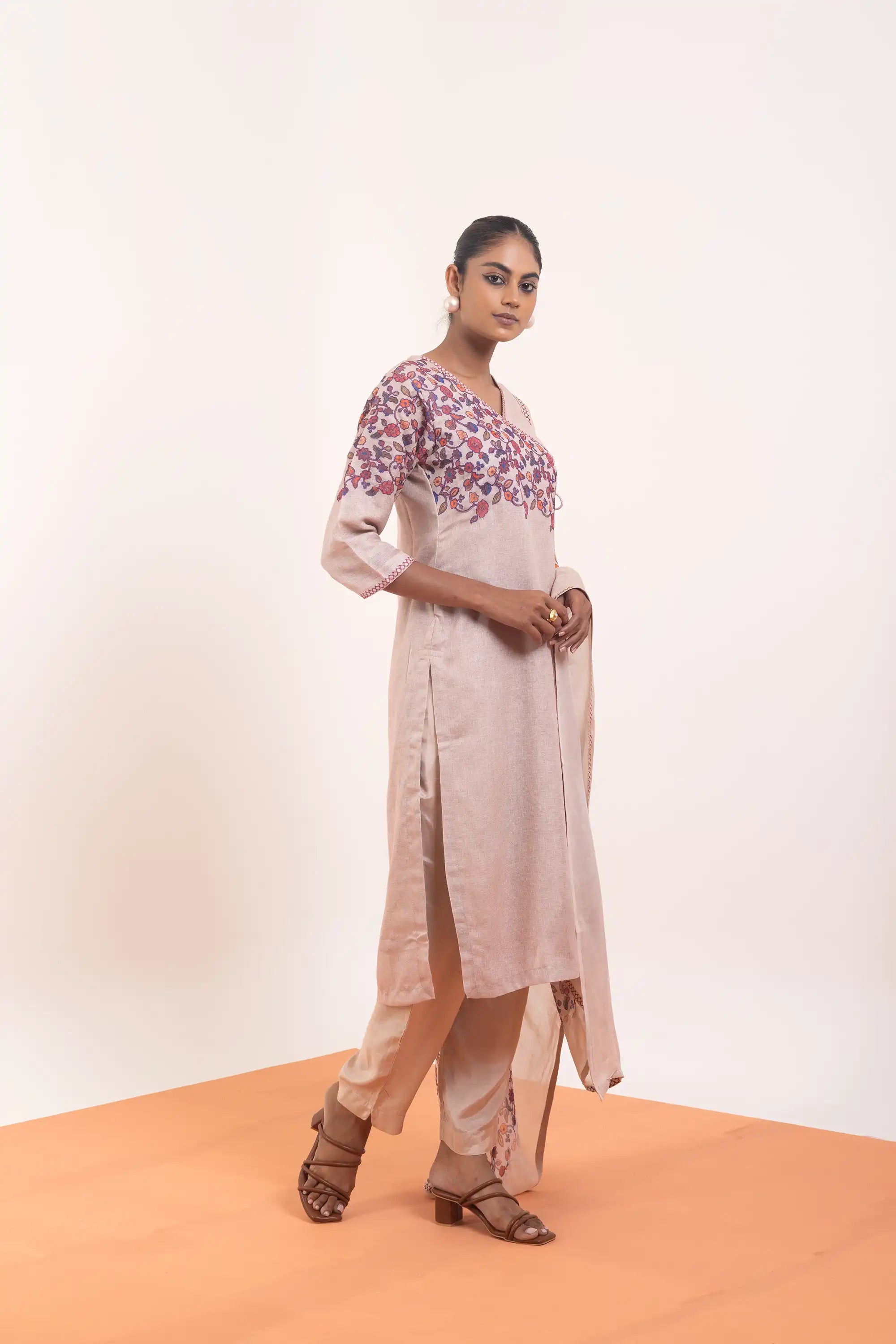 PAYAL Pastel Pink Kurta Suit Set with amazing Print Design