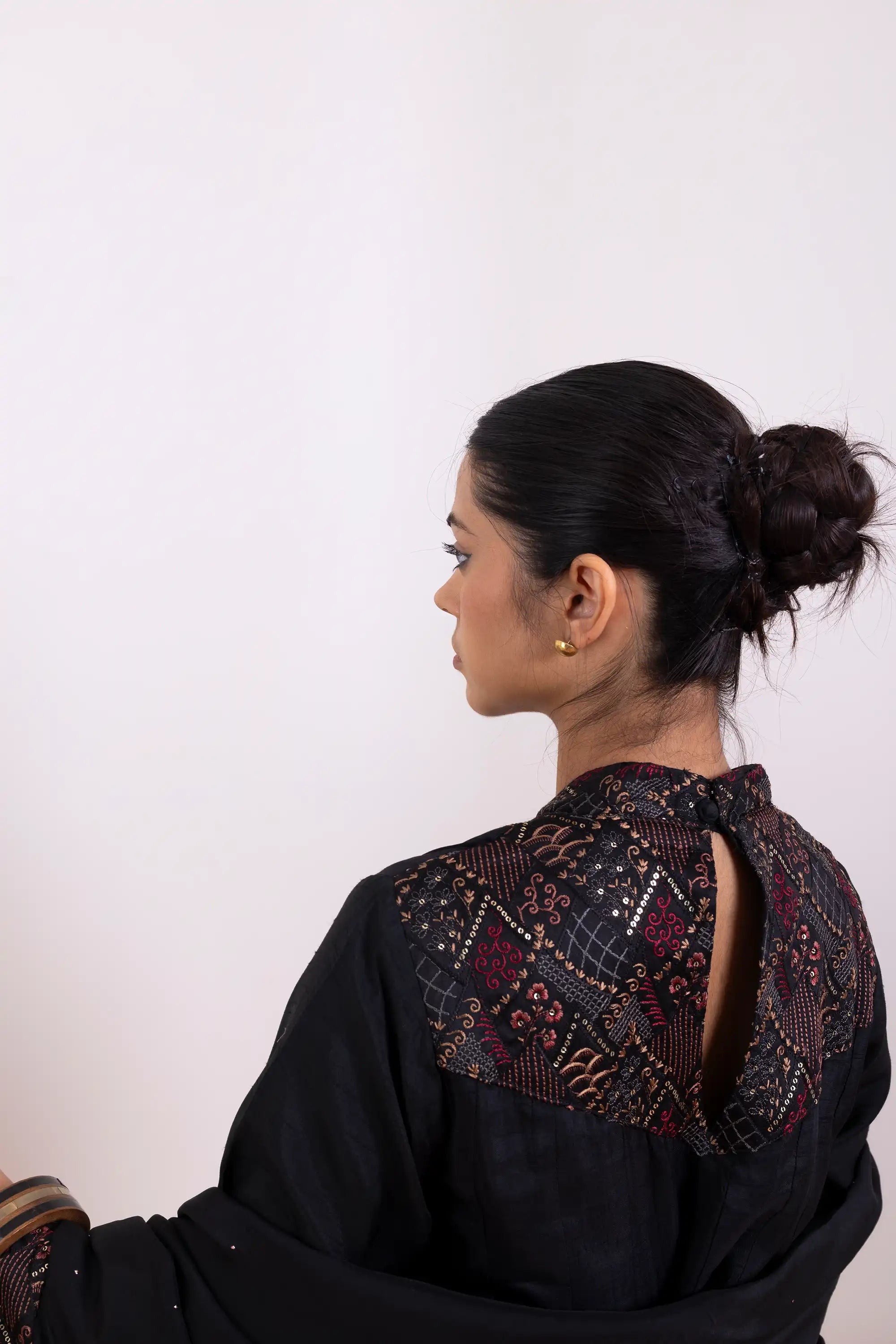 PAYAL Black Kalidar Suit Set with Mukaish Hand Embroidery