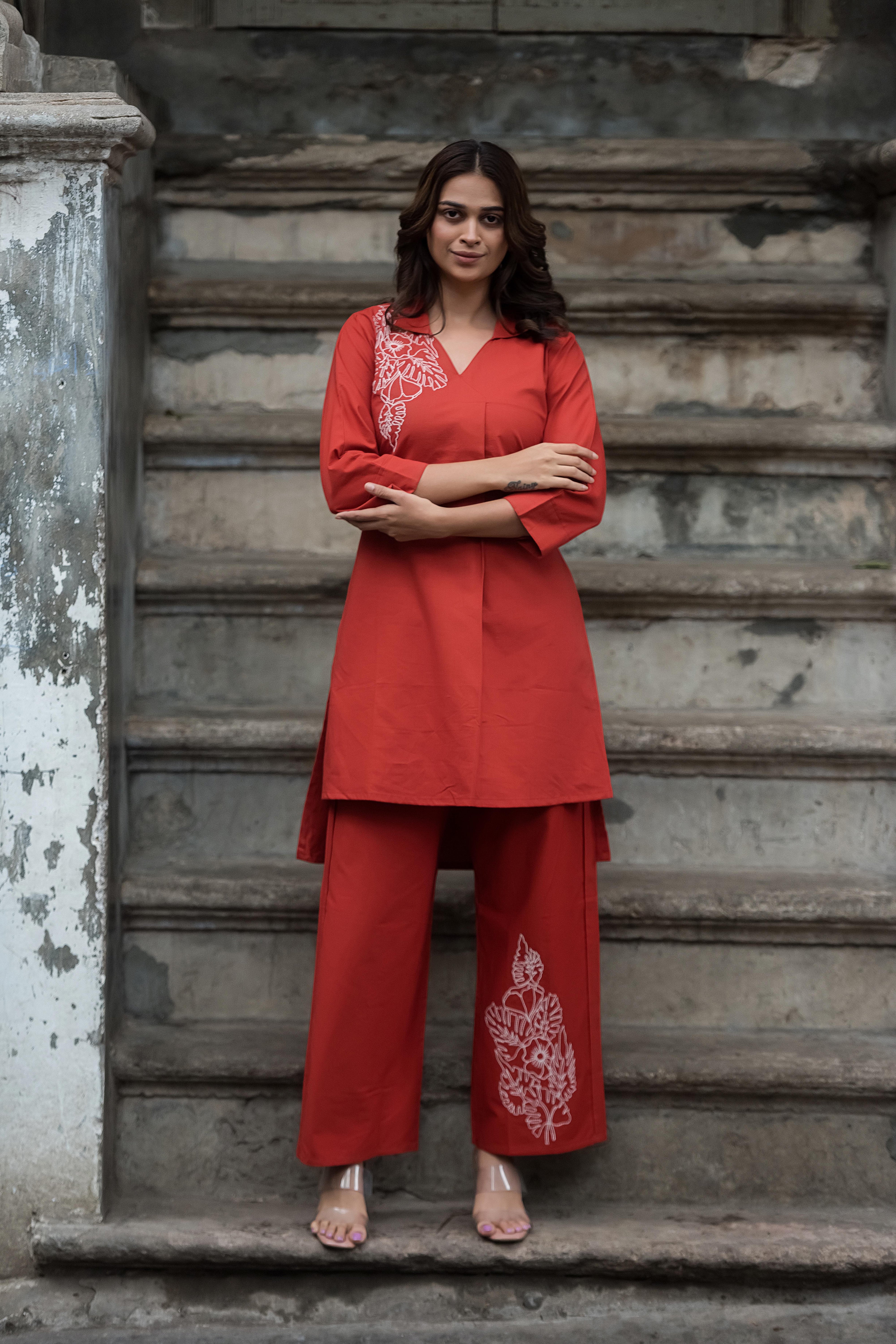 Rust Cotton Co-ord Set