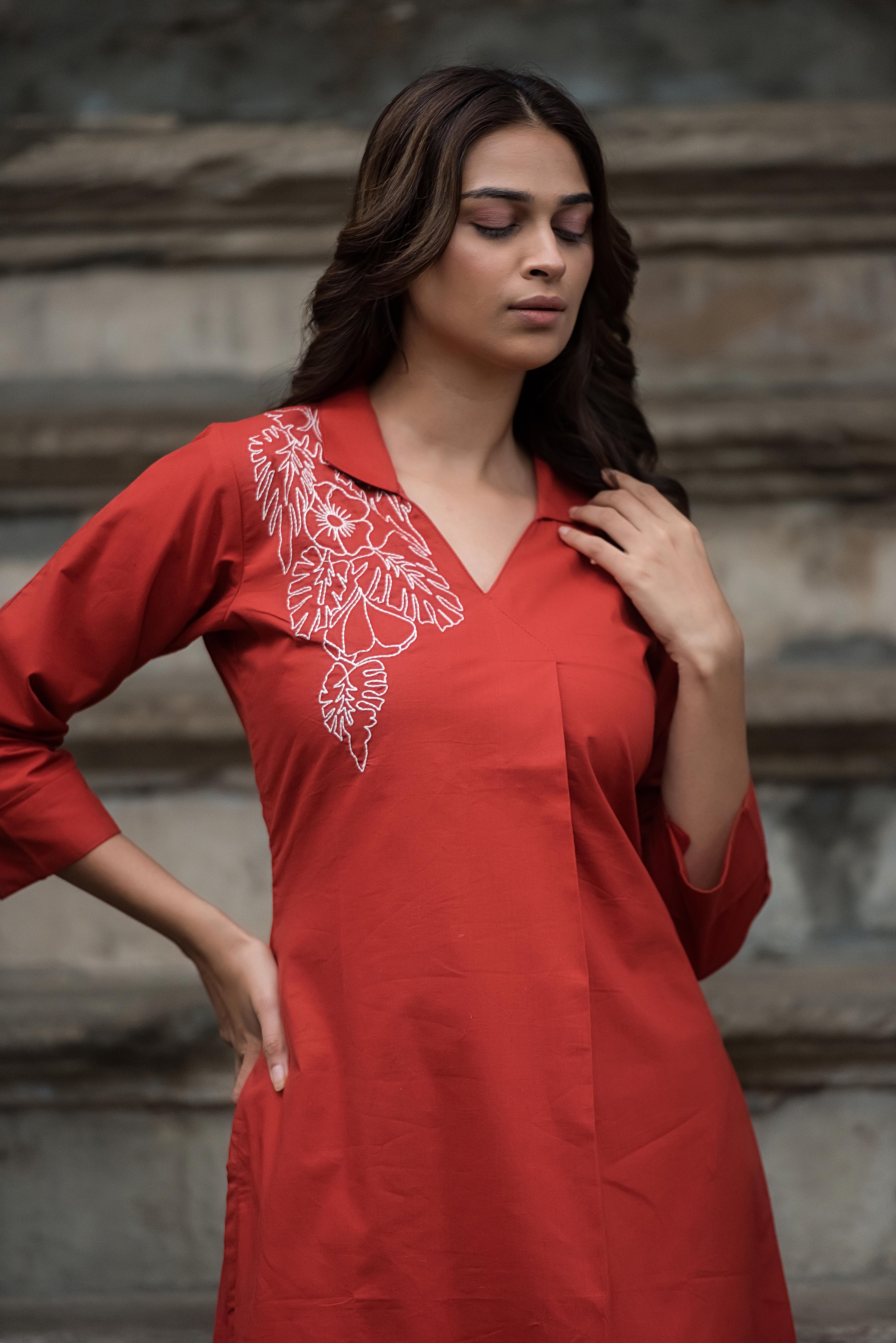 Rust Cotton Co-ord Set