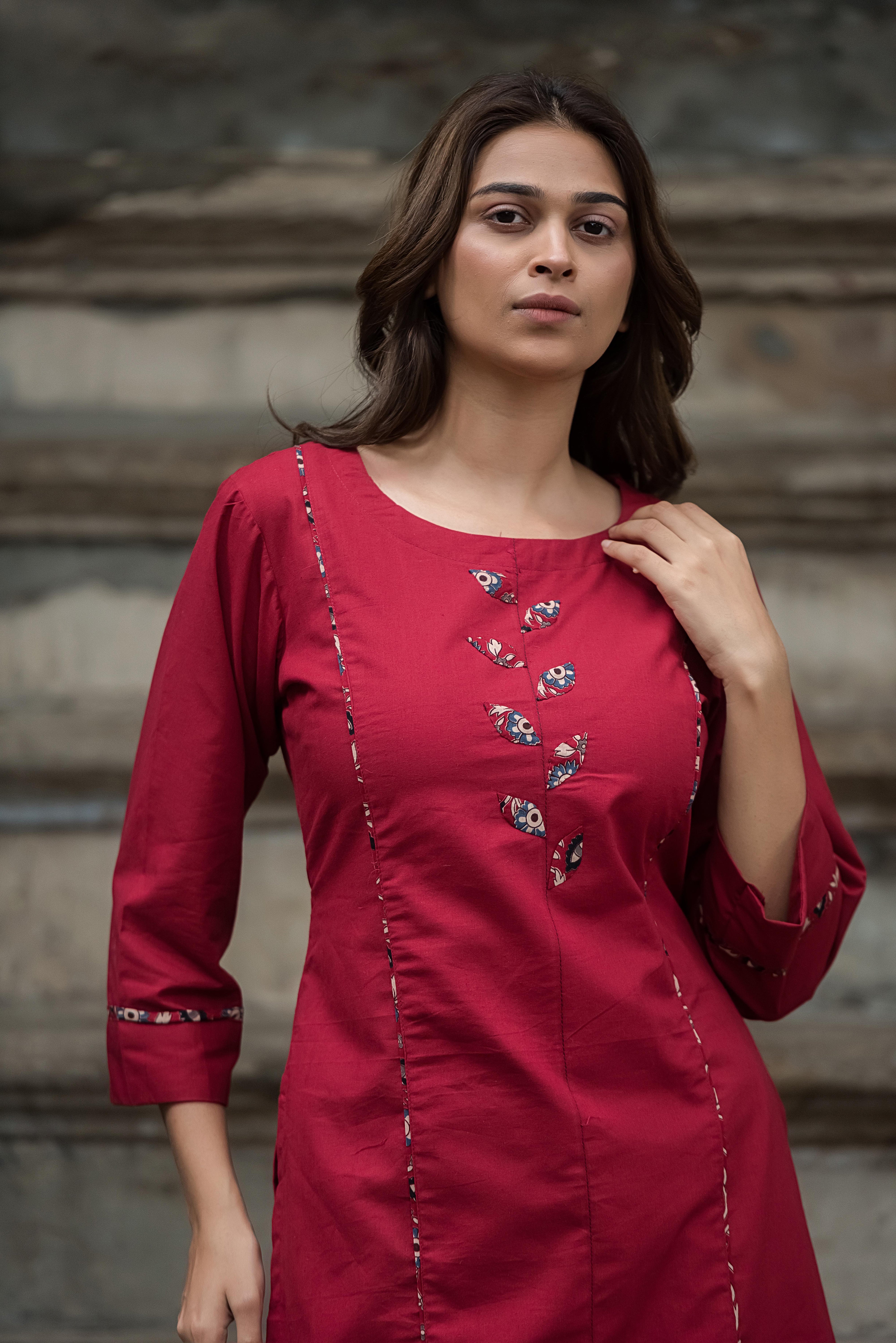 Maroon Muse — The Appliqué Co-ord Set