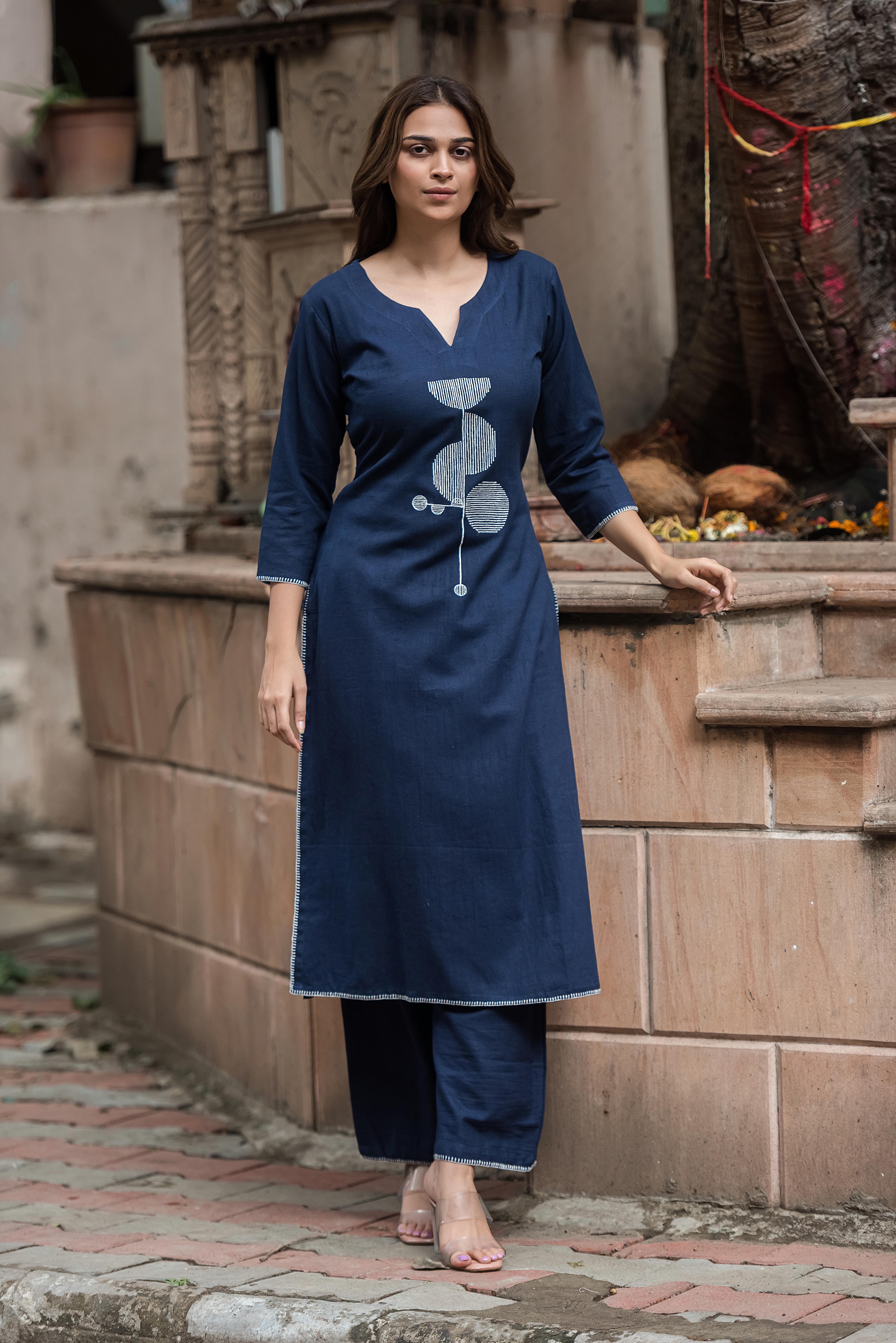 Blue Straight Co-ord Set