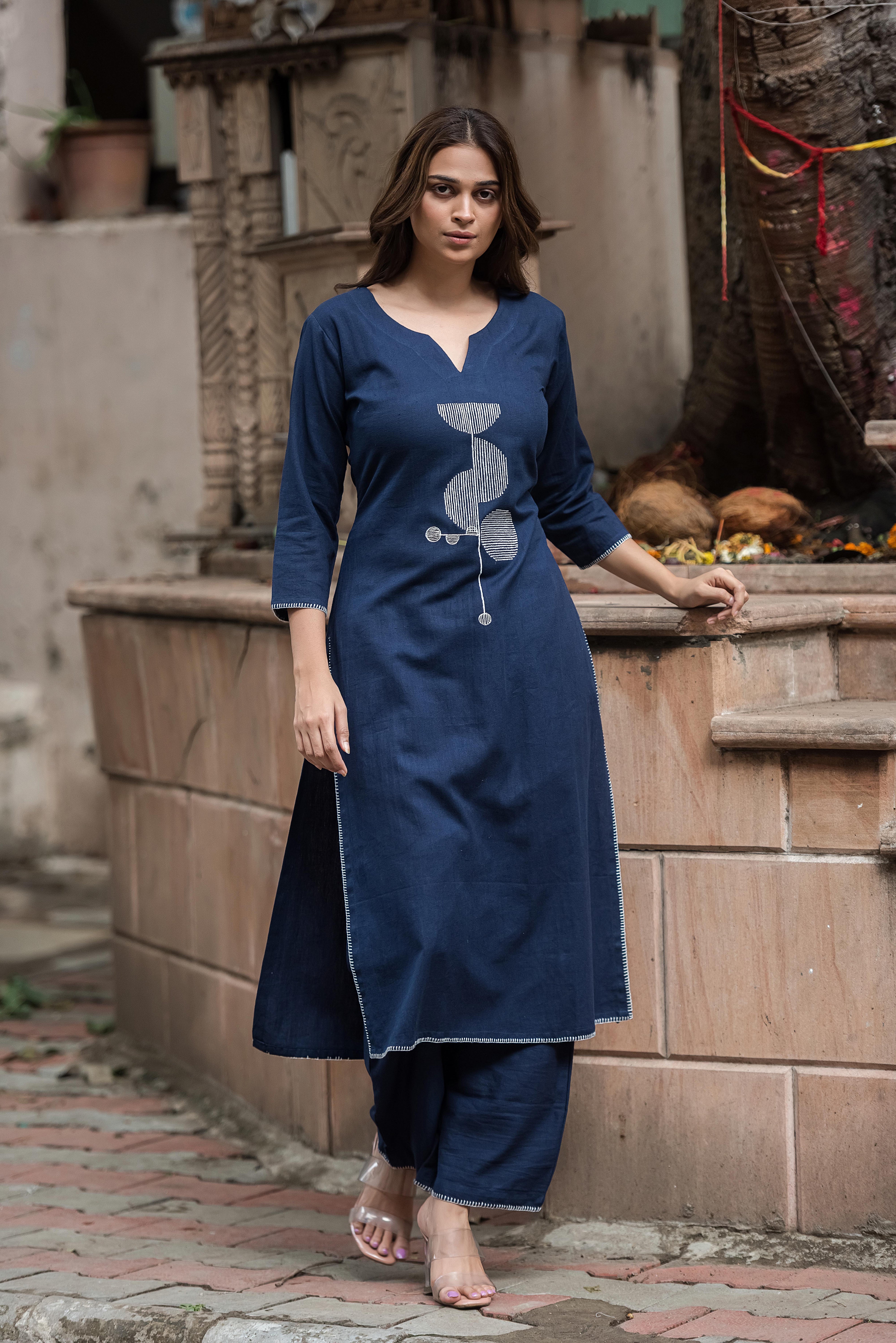 Blue Straight Co-ord Set