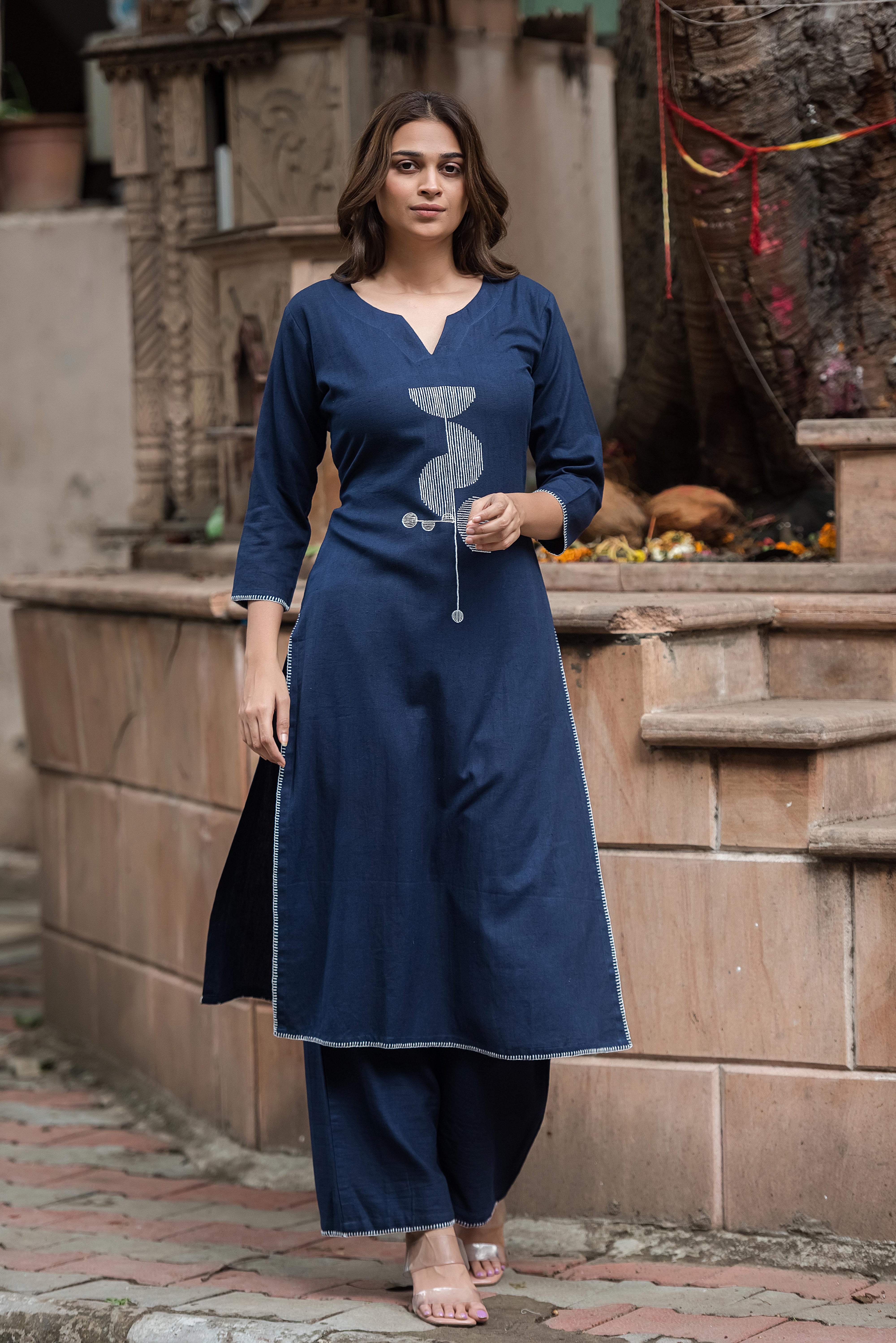 Blue Straight Co-ord Set