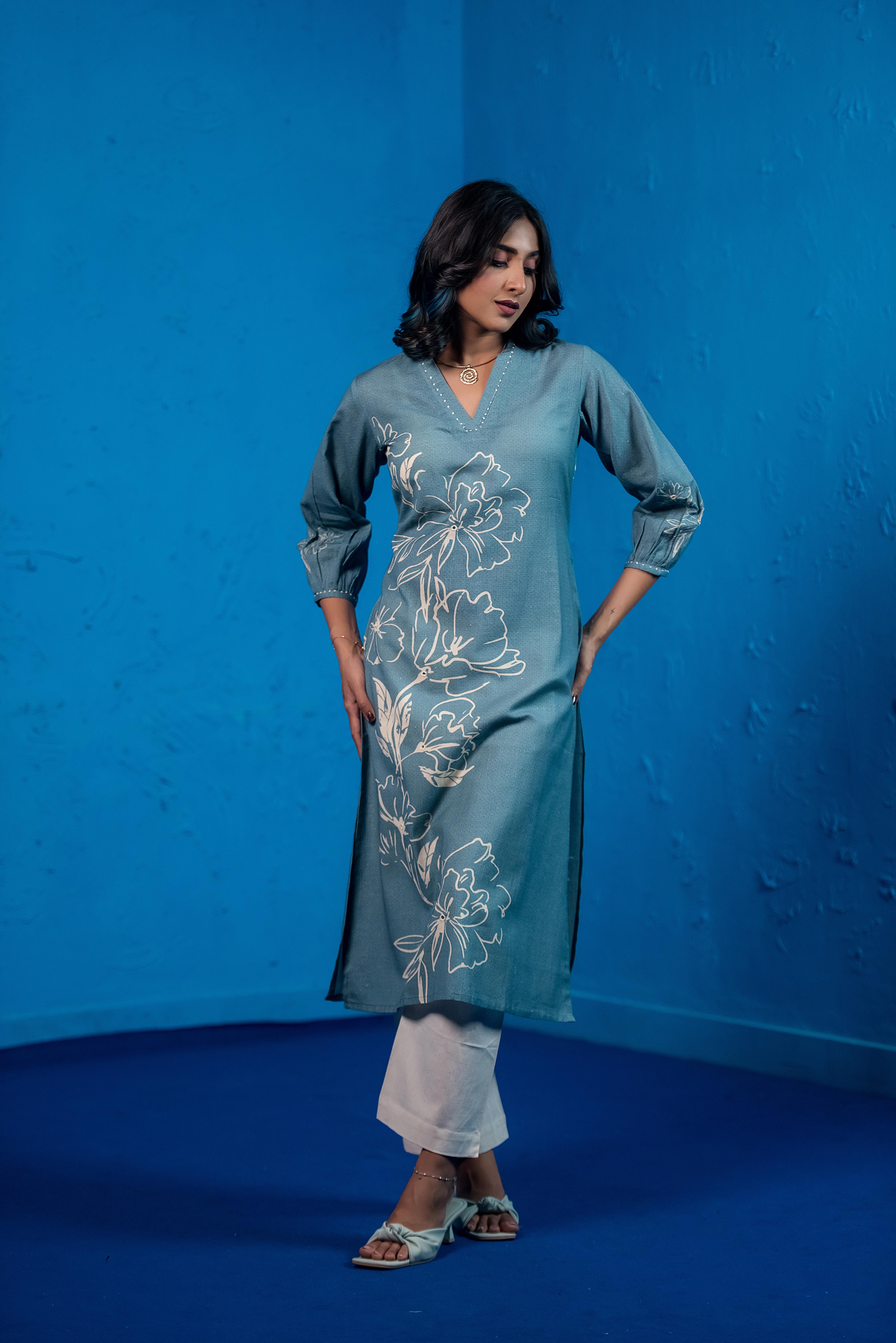 Blue Co-ord Elegance
