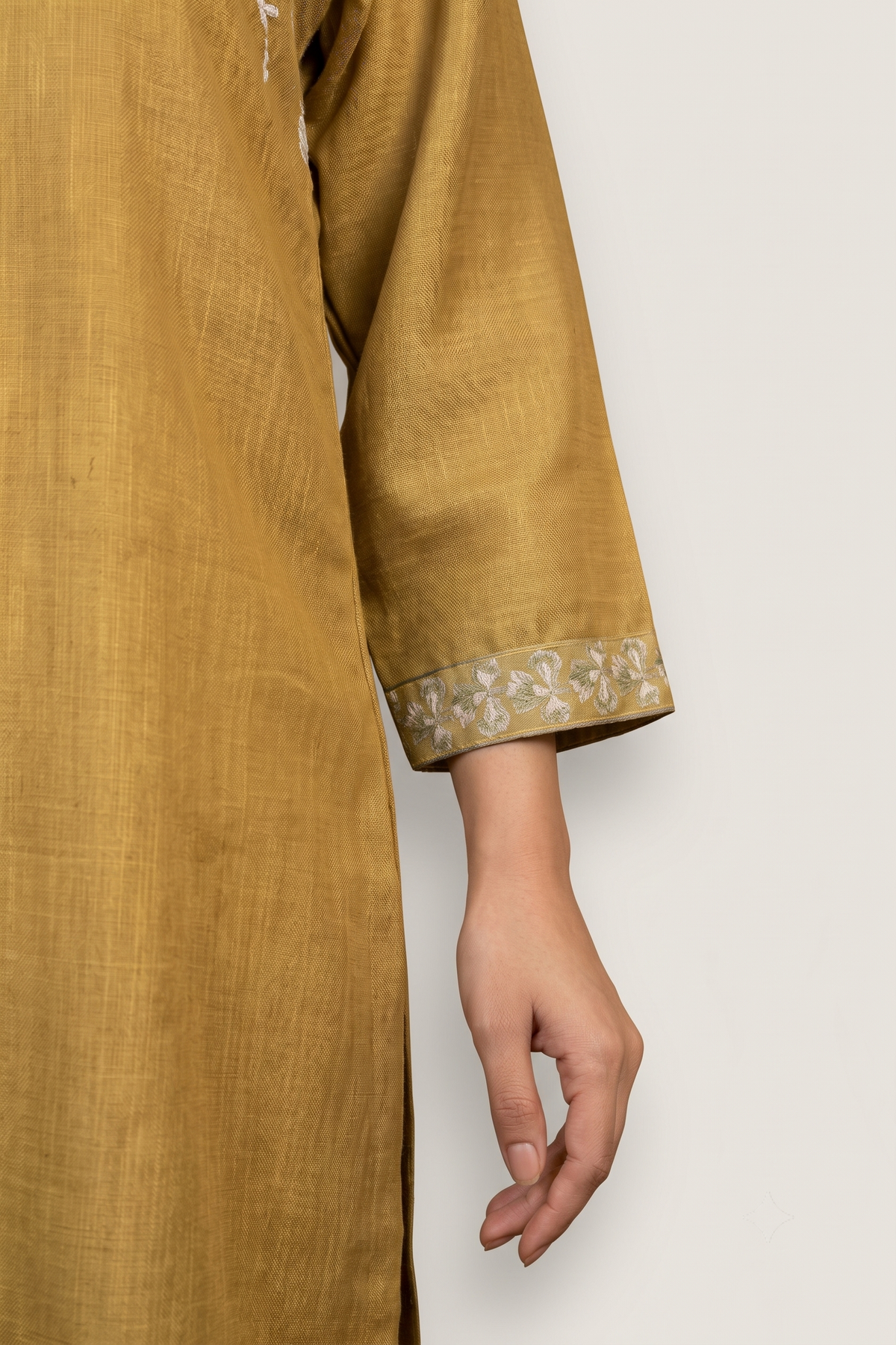Mehandi Linen Tissue Straight Salwar Suit