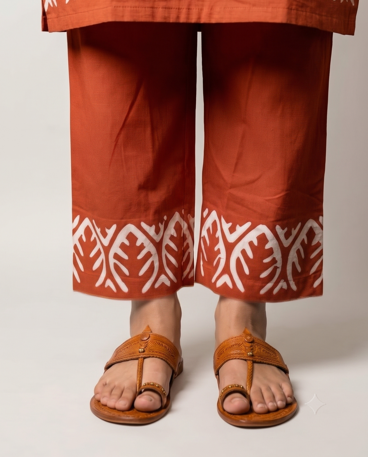 Cotton Straight Rust Salwar Suit
