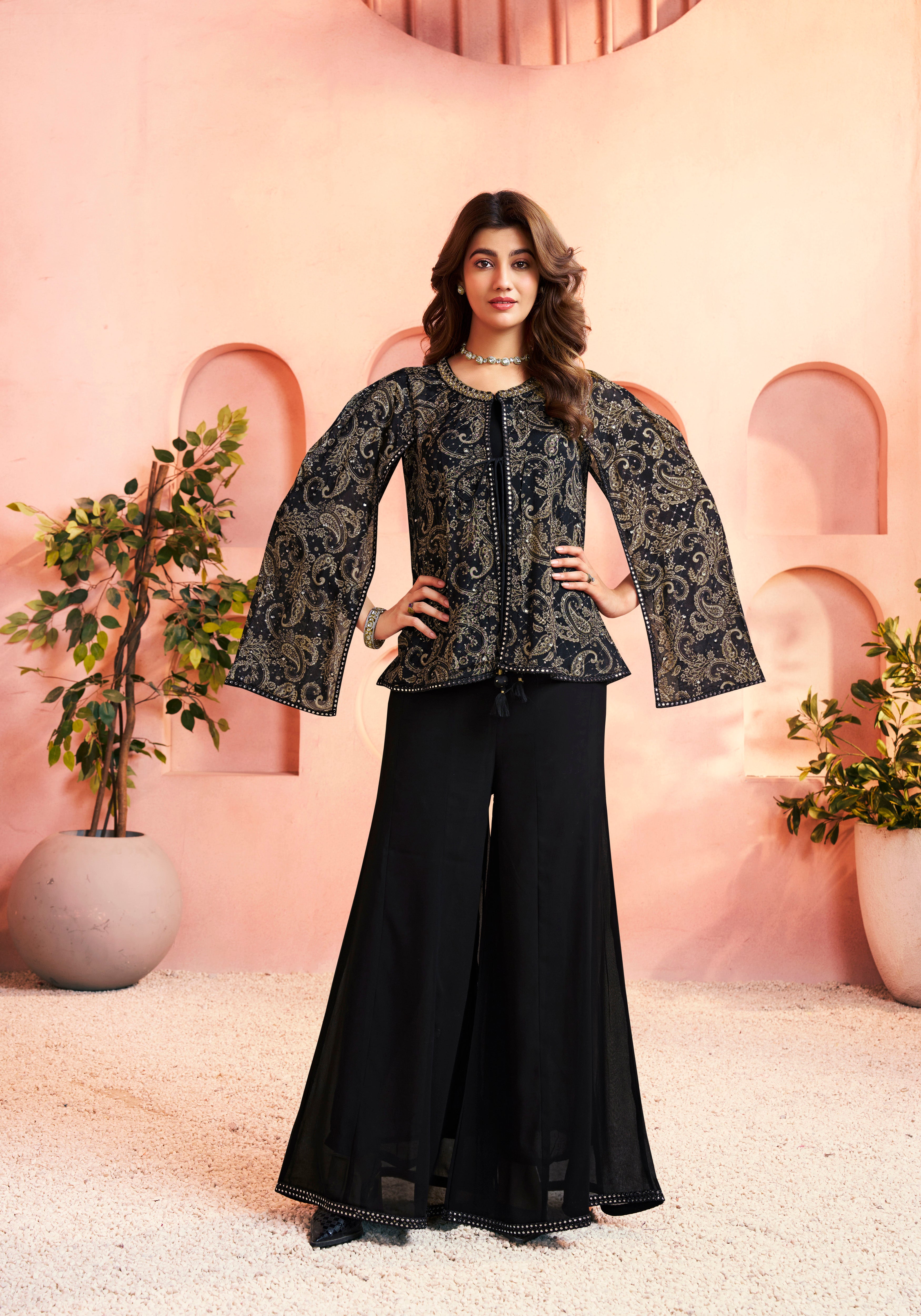 Black Festive Co-ord Set