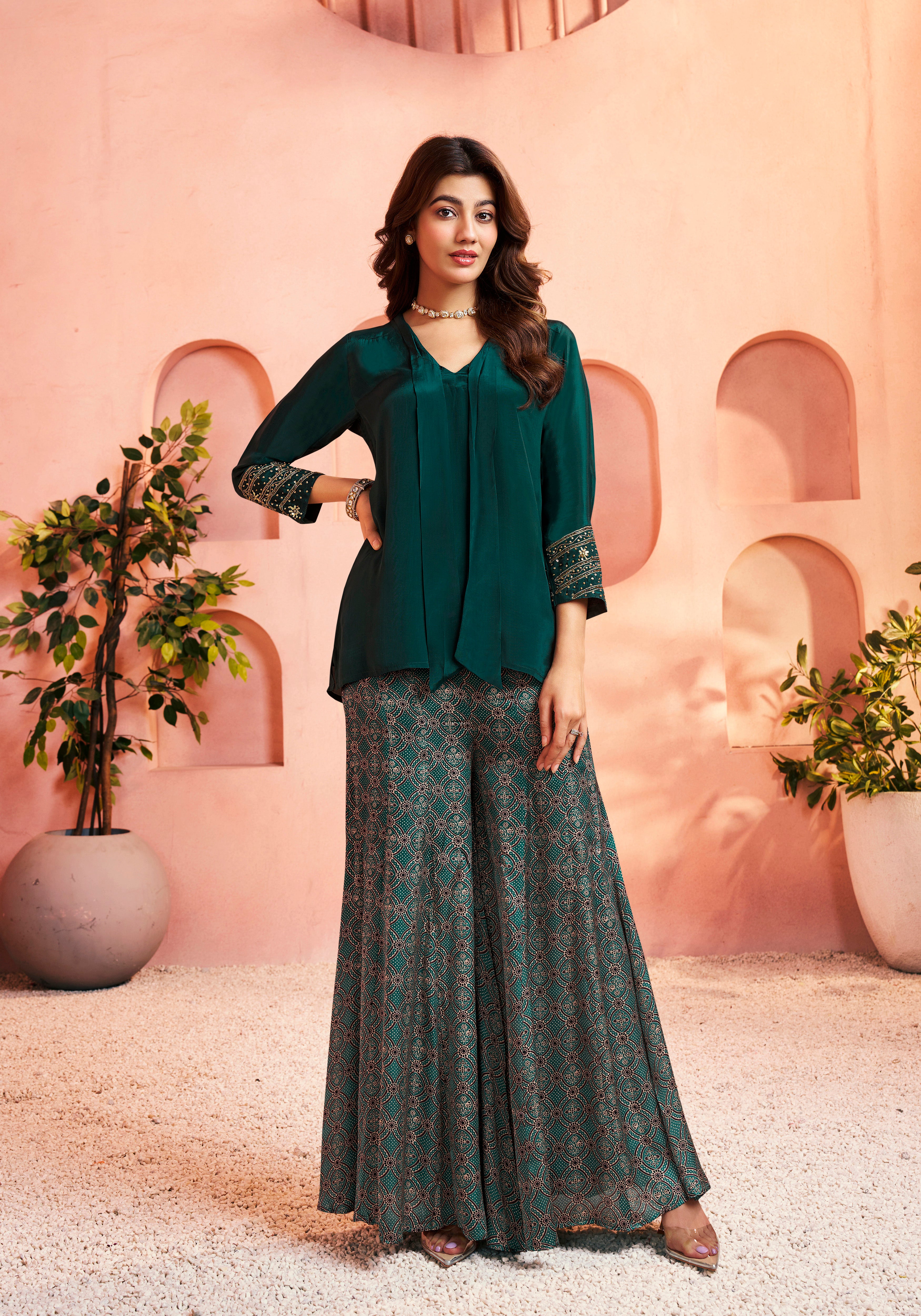 Peacock A-Line Coord Set