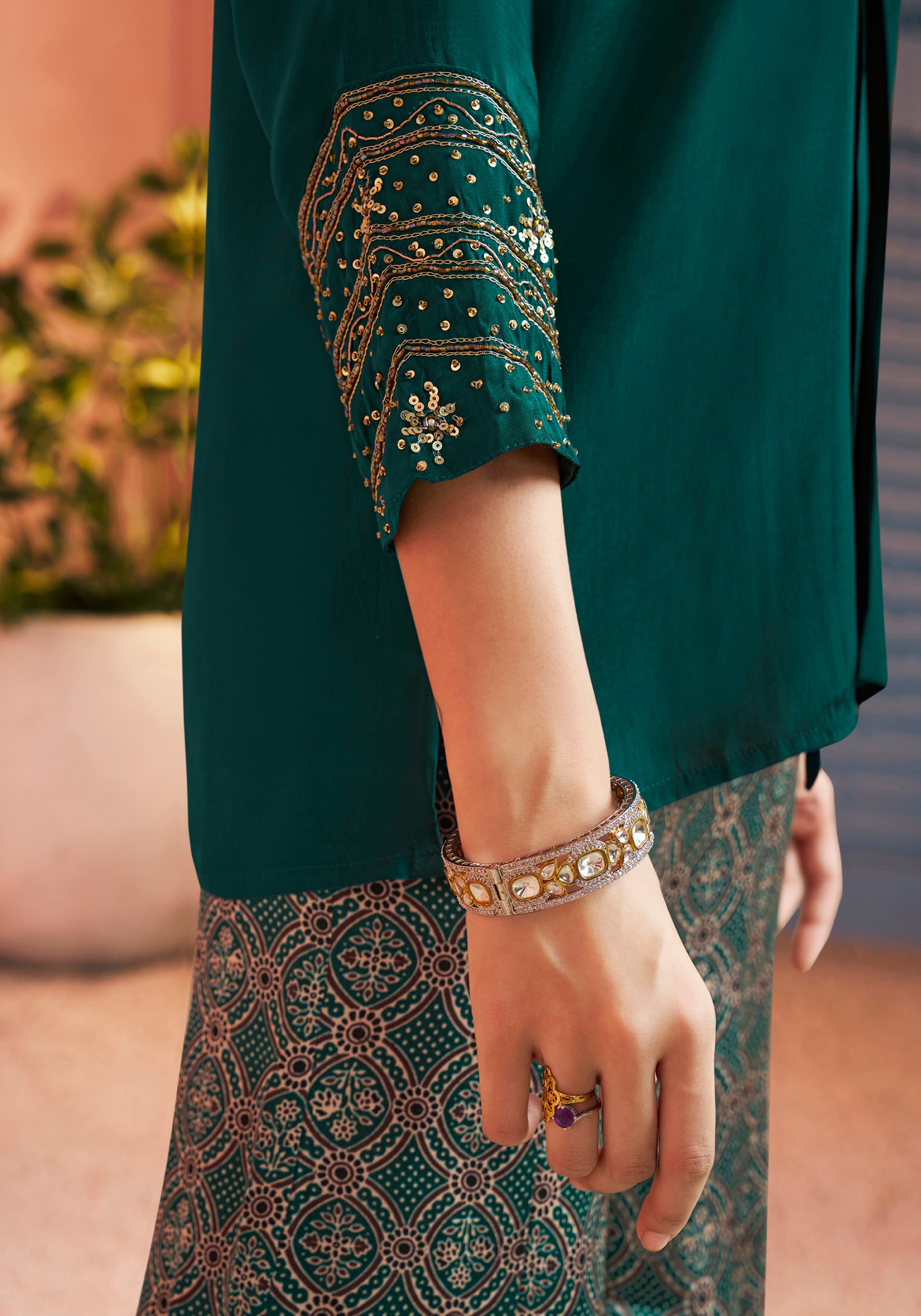 Peacock A-Line Coord Set