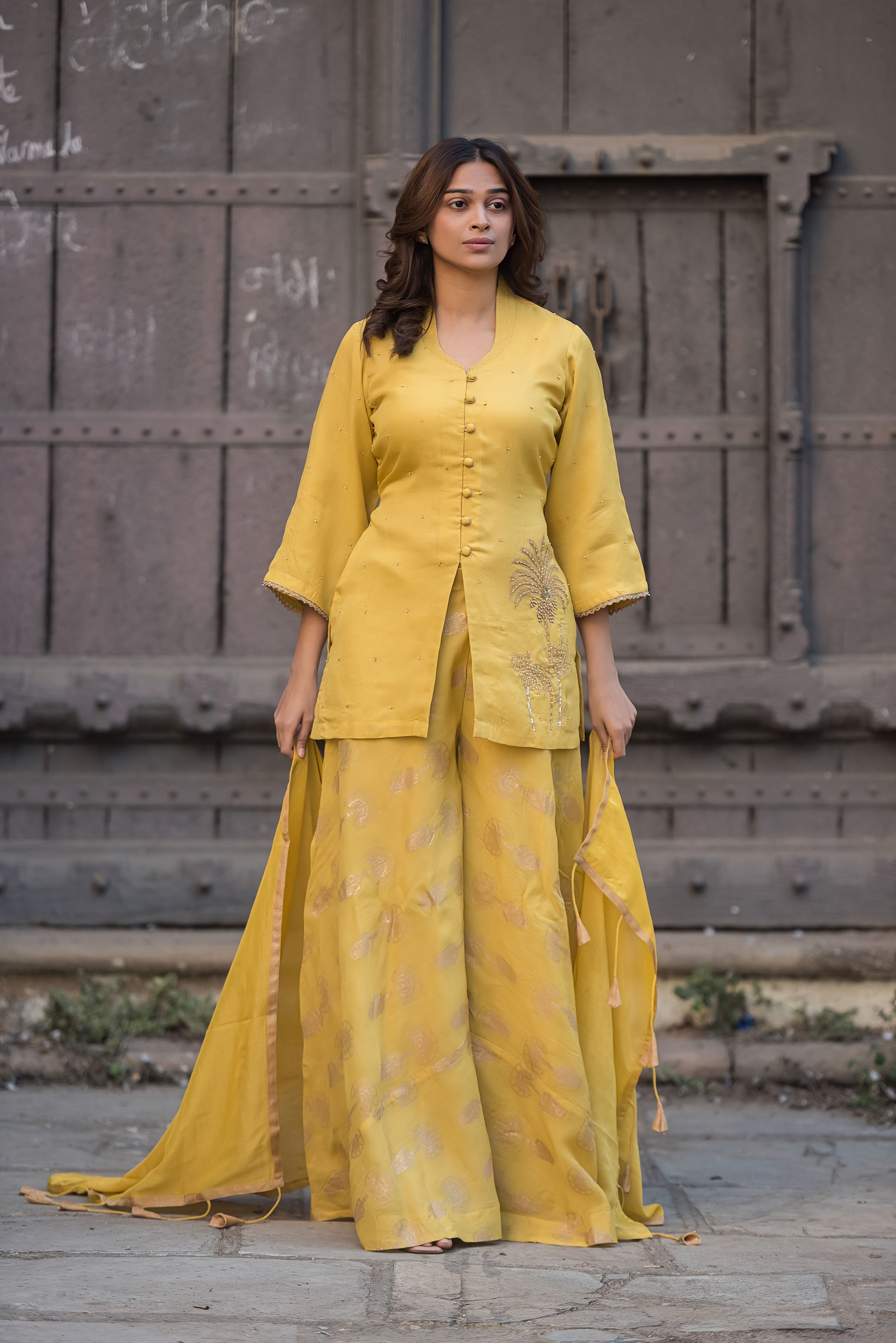 Mustered Straight Salwar Suit
