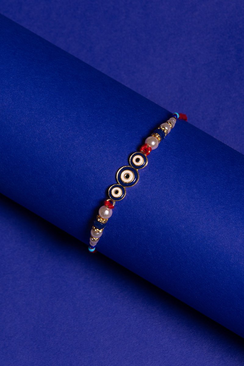 PAYAL Blue Beaded Rakhi for Kids - Payal