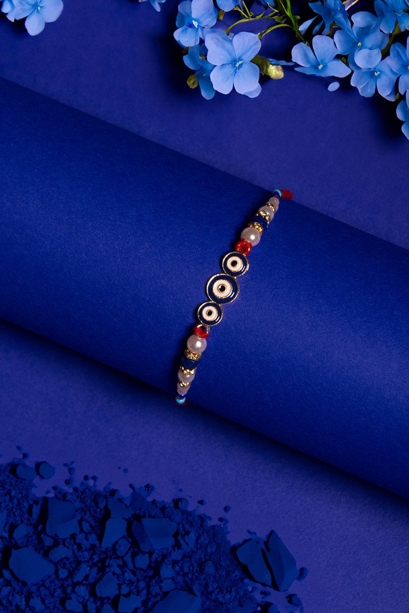 PAYAL Blue Beaded Rakhi for Kids - Payal