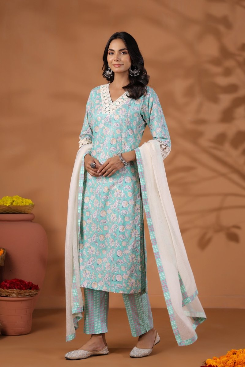 PAYAL Blue Kurta Suit Set for Anyday - Payal